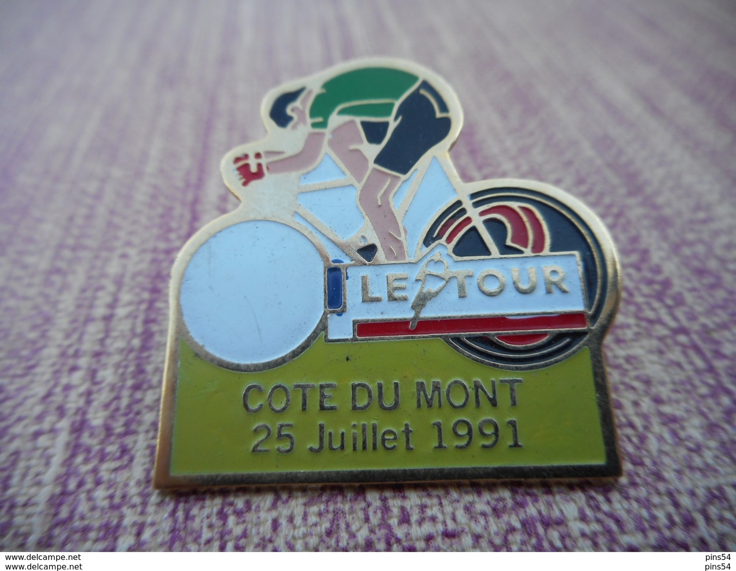 A004 -- Pin's Le Tour Cote Du Mont 25 Juillet 1991 - Cyclisme