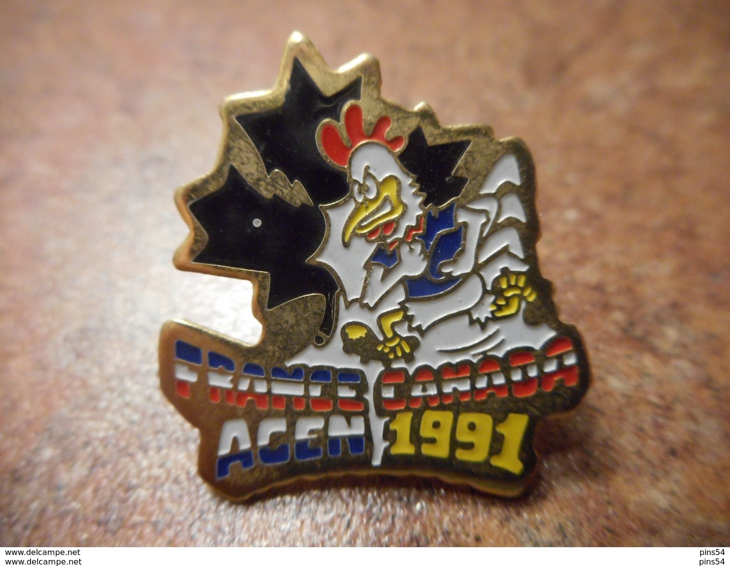 A032 -- Pin's Rugby France Canada Agen 1991 - Rugby