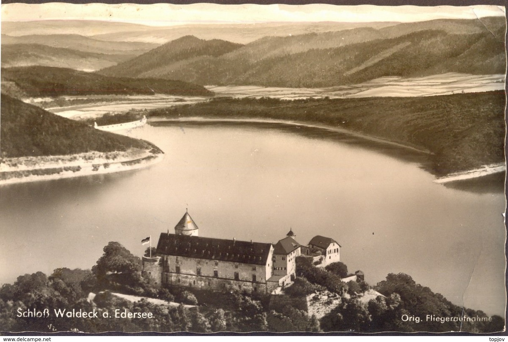 GERMANY - WALDECK  SCHLOS   DAM - 1954 - Edersee (Waldeck)