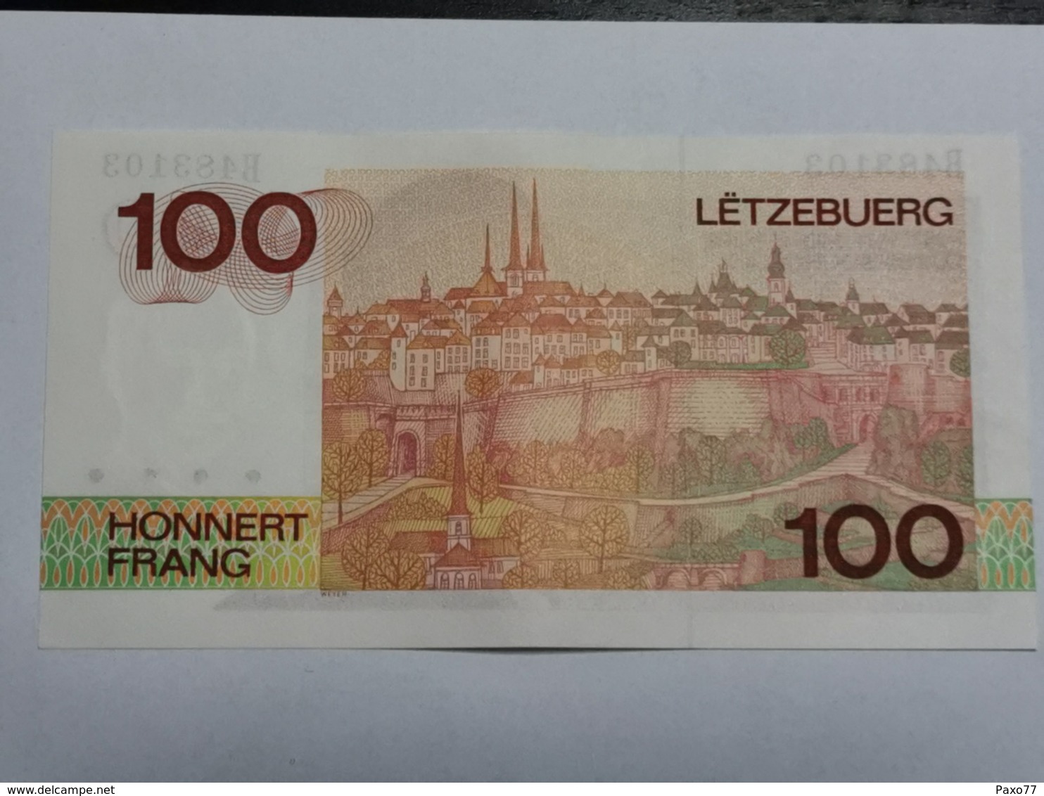 Luxembourg, Billet 100 Francs , Unc,  B483103 - Luxembourg