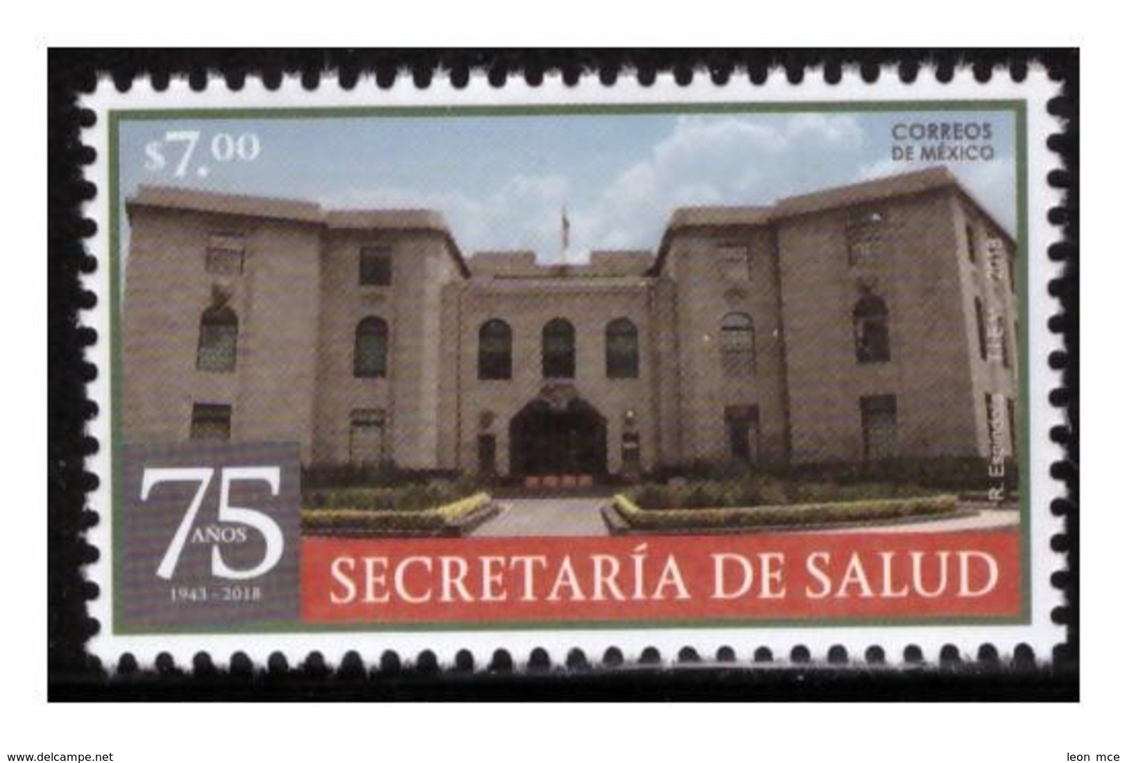 2018 MÉXICO 75 Años De La Secretaría De Salud MNH 75 Years Of The Ministry Of Health, ARCHITECTURE - Mexico