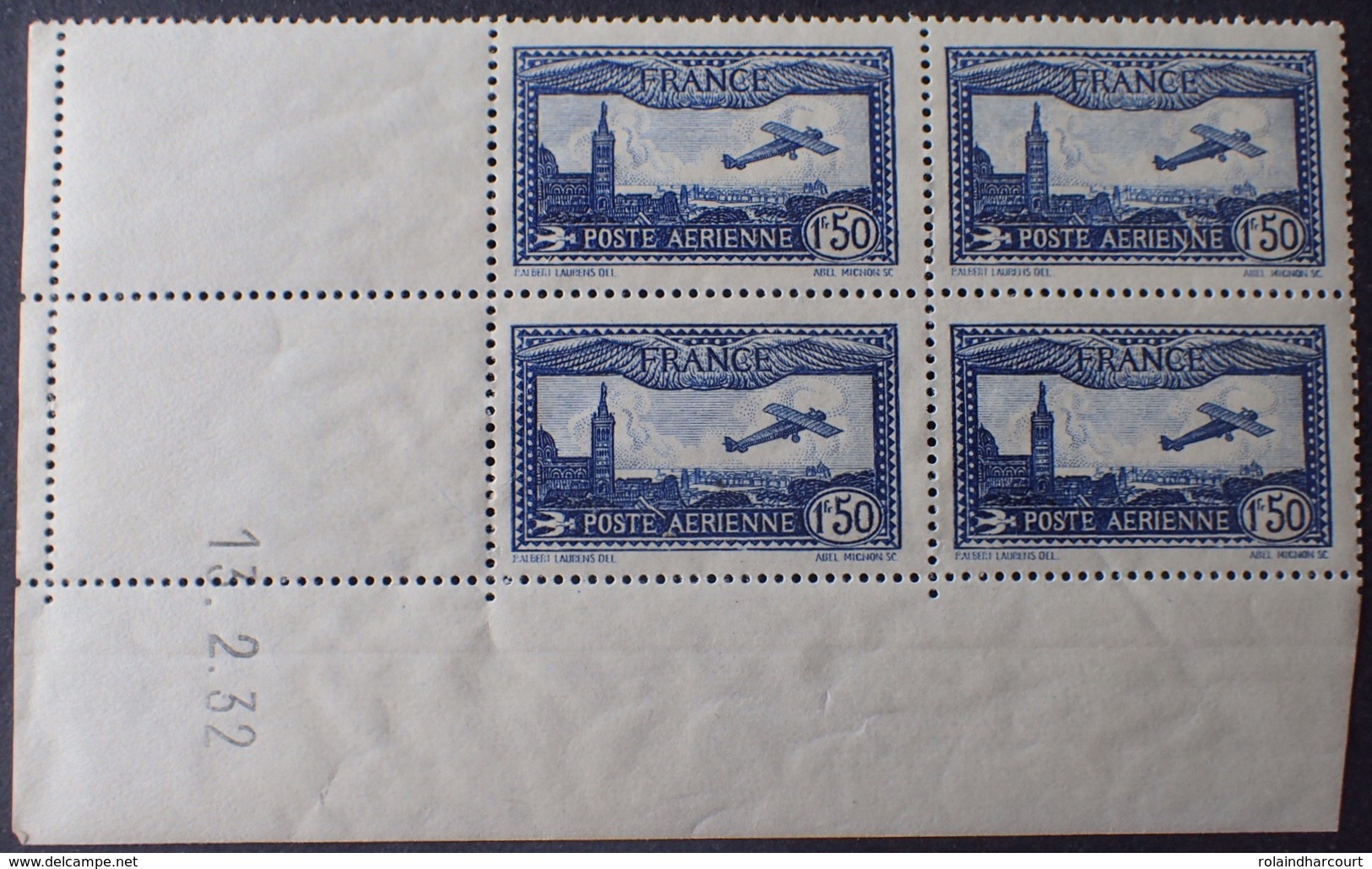 R1615/889 - 1932 - POSTE AERIENNE - AVION SURVOLANT MARSEILLE - N°6 TIMBRES NEUFS** CdF Daté - Cote : 235,00 € - Poste Aérienne