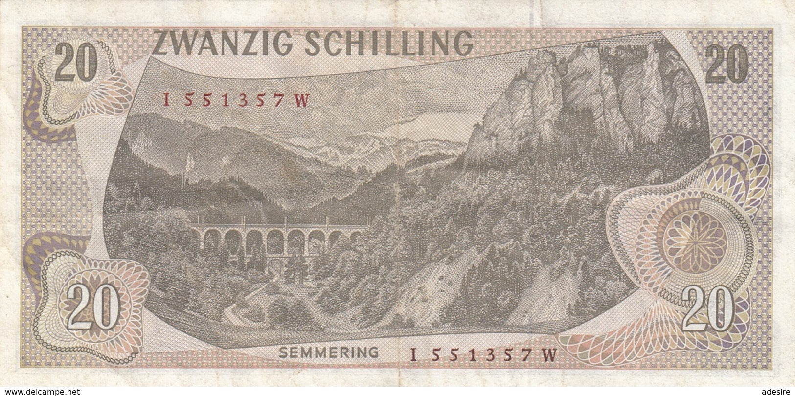 20 SCHILLING 1967 ÖSTERREICH Banknote Umlaufschein - Oesterreich