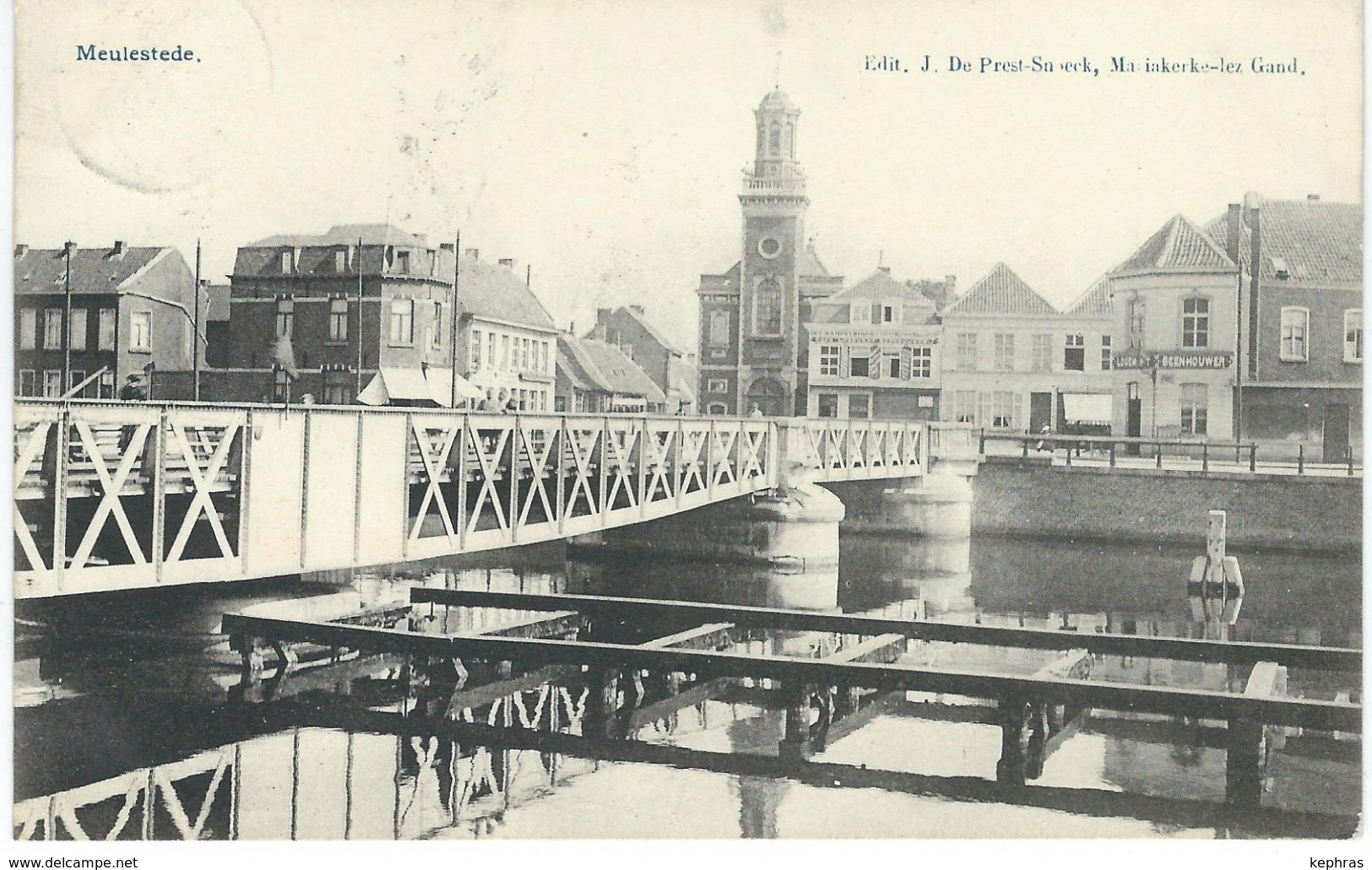 MEULESTEDE : Le Pont - RARE VARIANTE - Cachet De La Poste 1907 - Gent