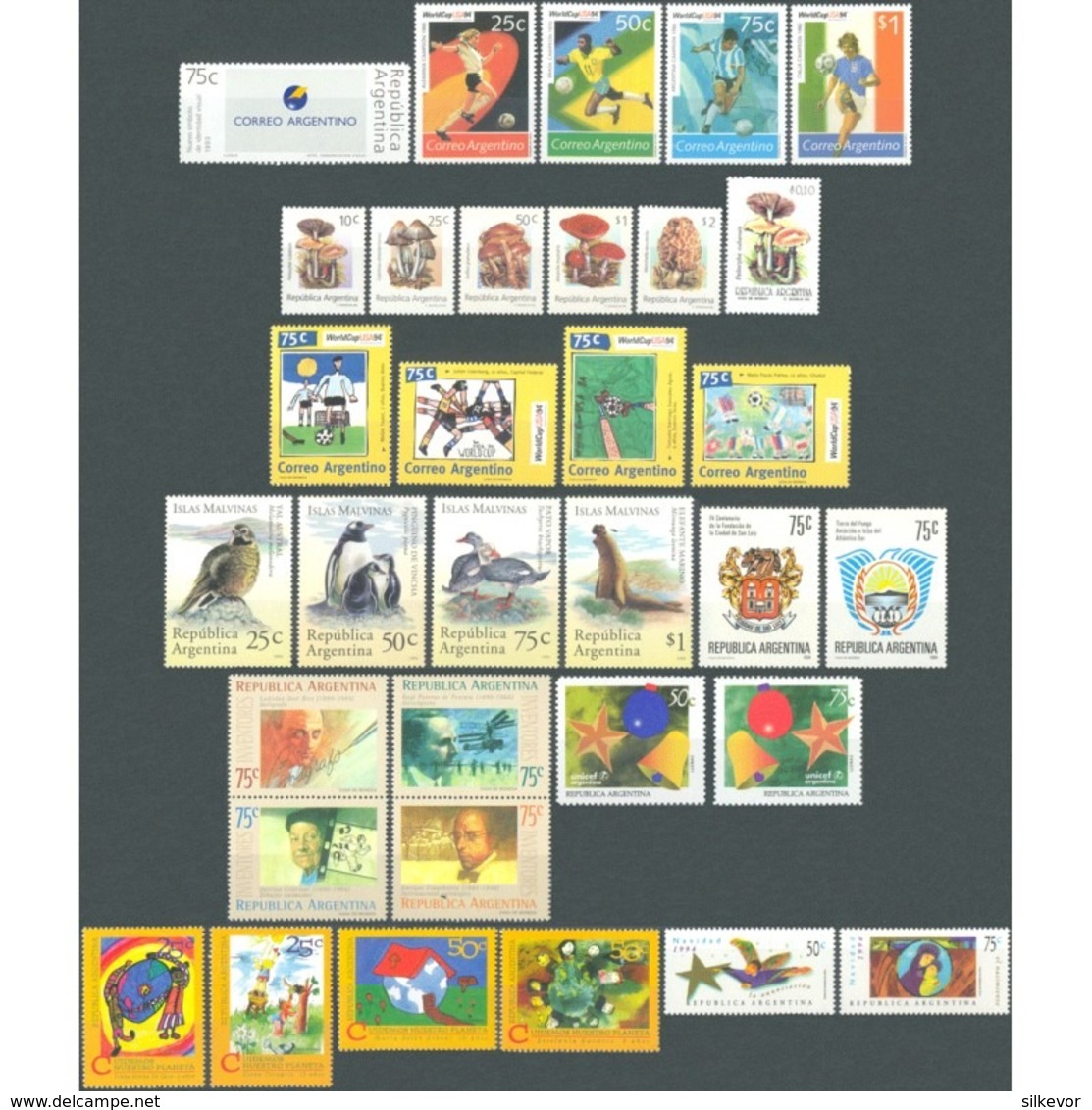 ARGENTINA/STAMPS, 1994 - COMPLETE YEAR, MNH. - Volledig Jaar