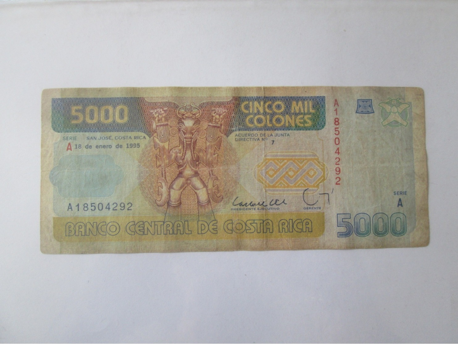 Costa Rica 5000 Colones 1995 Banknote - Costa Rica