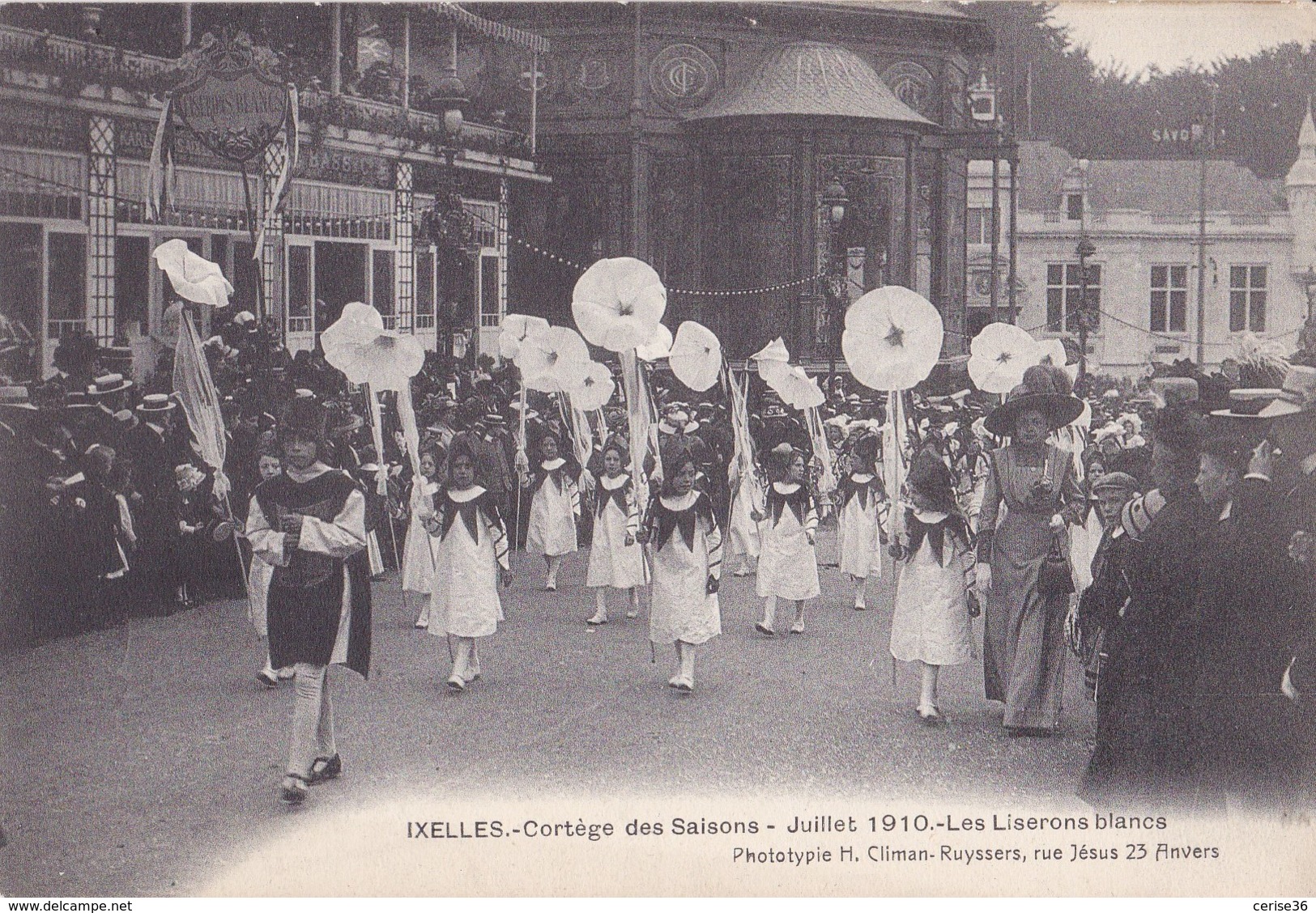 Ixelles Cortège Des Saisons Juillet 1910 Les Liserons Blancs - Ixelles - Elsene