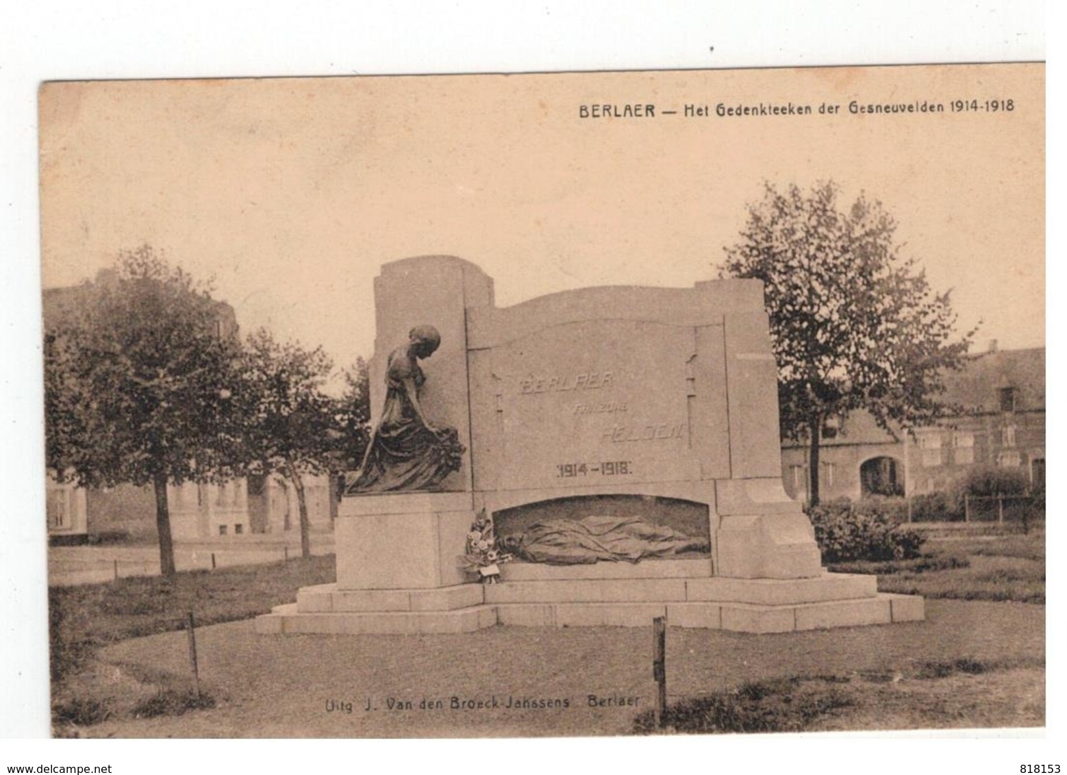 Berlaar BERLAER - Het Gedenkteken Der Gesneuvelden 1914-1-18 - Berlaar