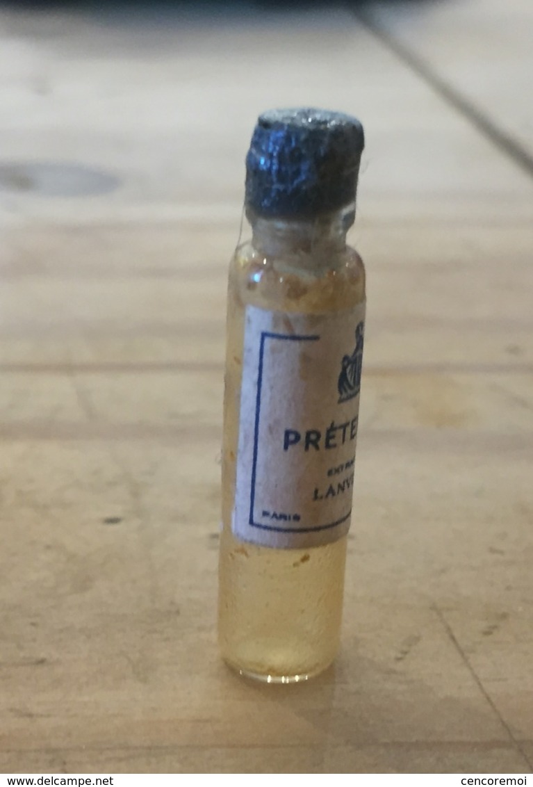Ancien Flacon Tube Publicitaire, Prétexte De Lanvin, Paul Iribe - Perfume Samples (testers)