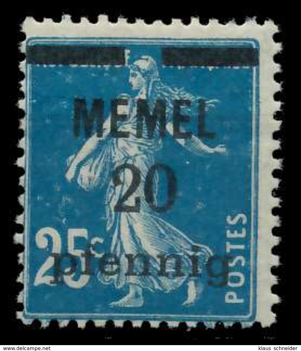 MEMEL 1920 Nr 20b Postfrisch X887D7E - Memelgebiet 1923