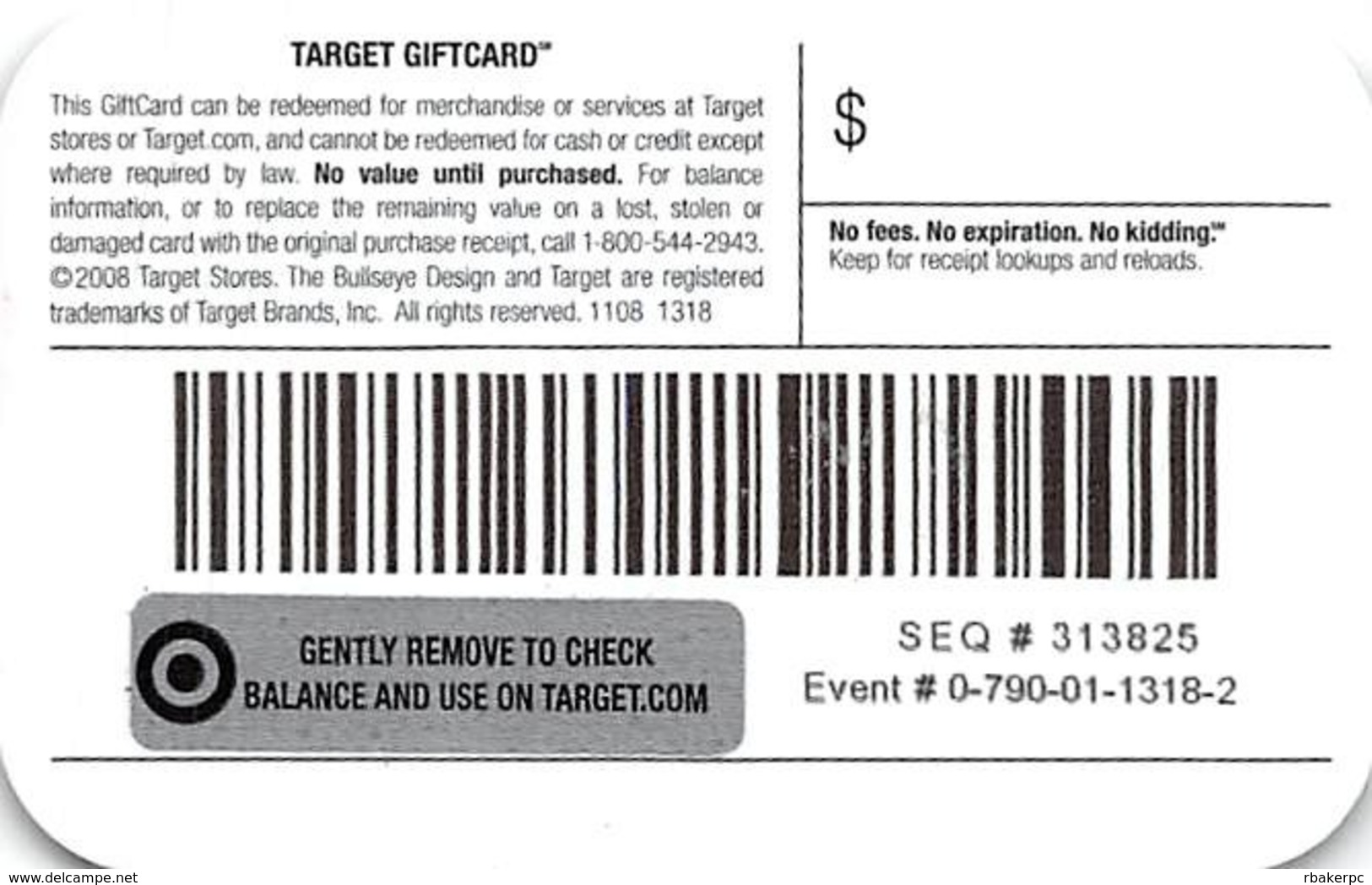 Target Gift Card - Metallic Surface On Front - Gift Cards