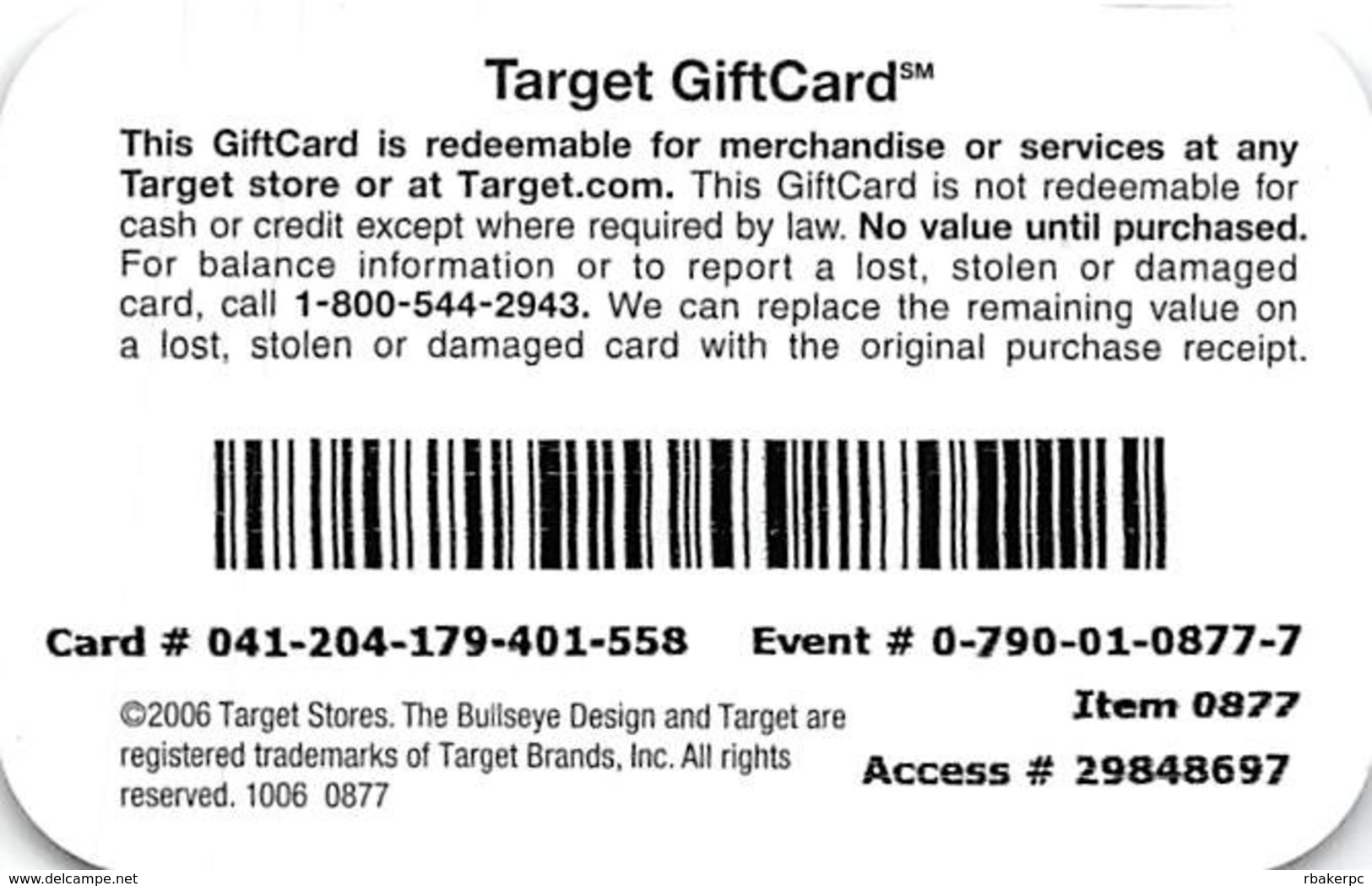 Target Gift Card - Metallic Surface On Front - Gift Cards