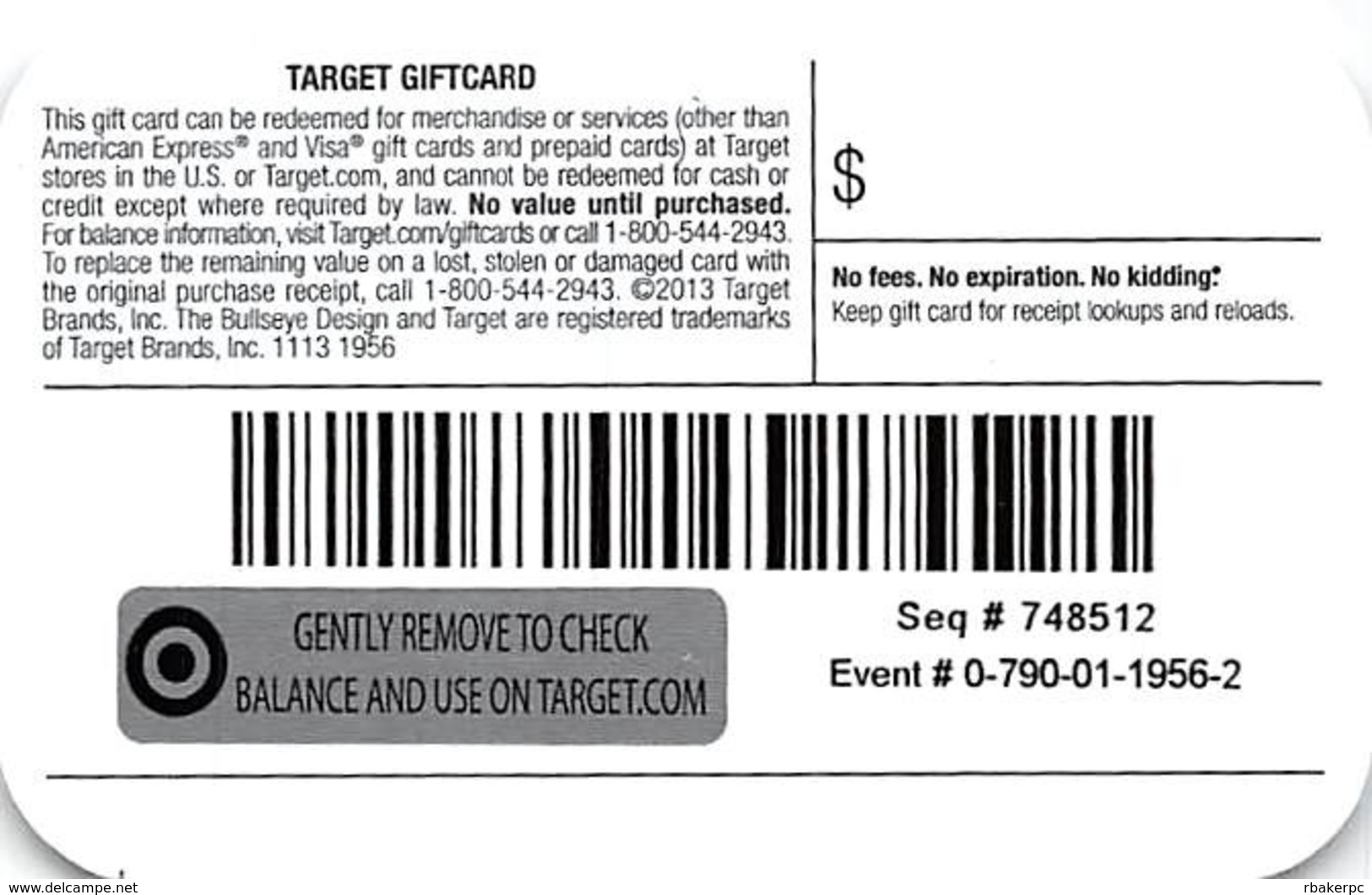 Target Gift Card - Metallic Surface On Front - Gift Cards