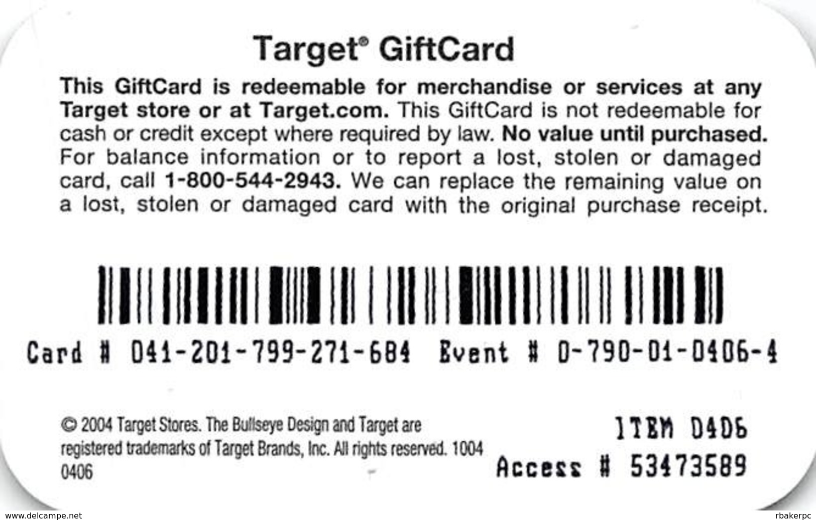 Target Gift Card - Lenticular 3D Card - Gift Cards