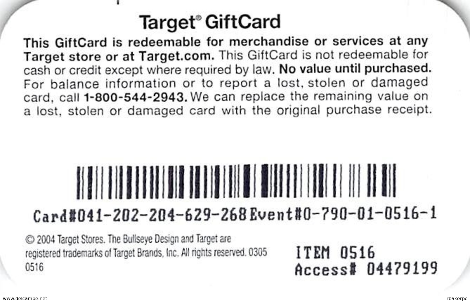 Target Gift Card - Lenticular 3D Card - Gift Cards