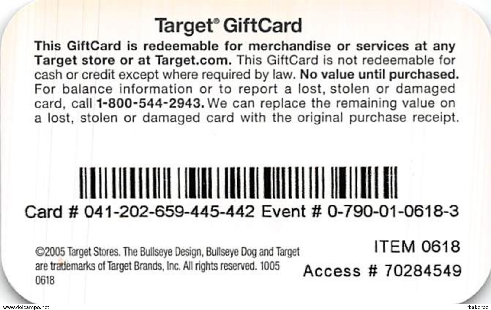 Target Gift Card - Lenticular 3D Card - Gift Cards