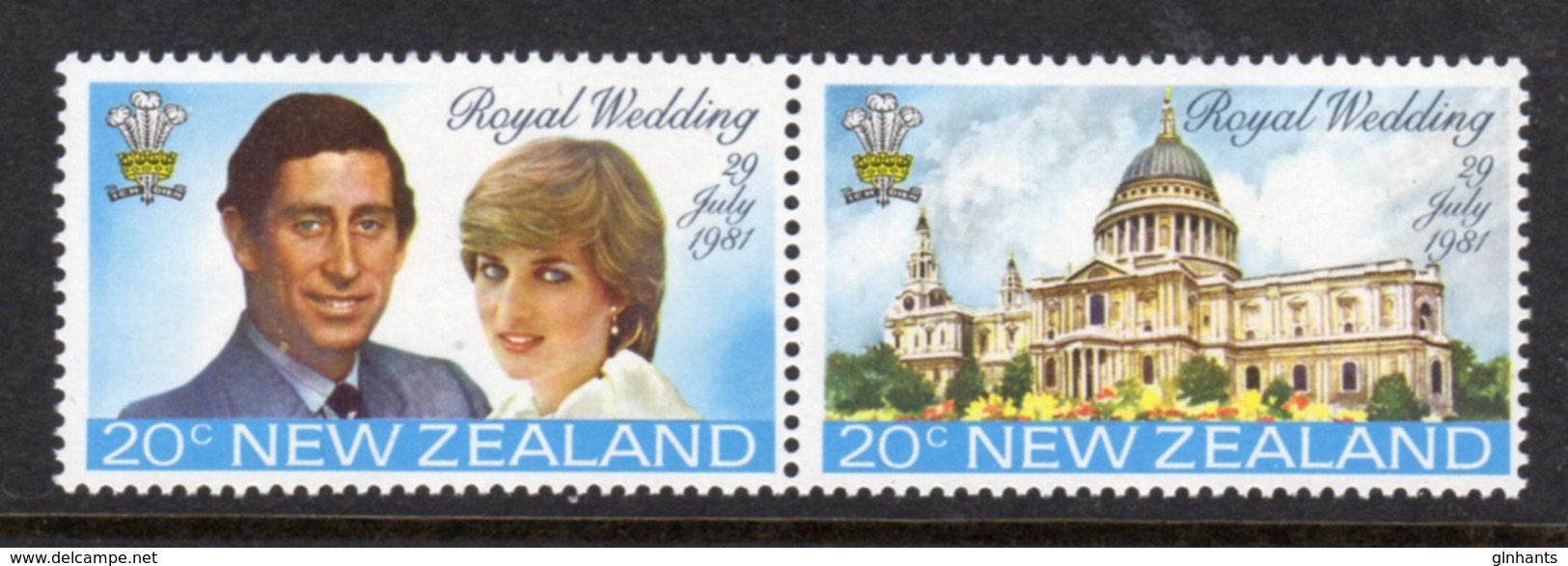 NEW ZEALAND - 1981 ROYAL WEDDING SET (2V) FINE MNH ** SG 1249a - Nuevos