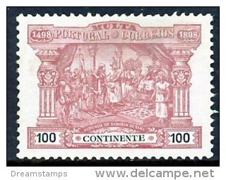 !										■■■■■ds■■ Portugal Postage Due 1898 AF#5* Vasco Da Gama 100 Réis CV €150.00 (x7322) - Nuevos