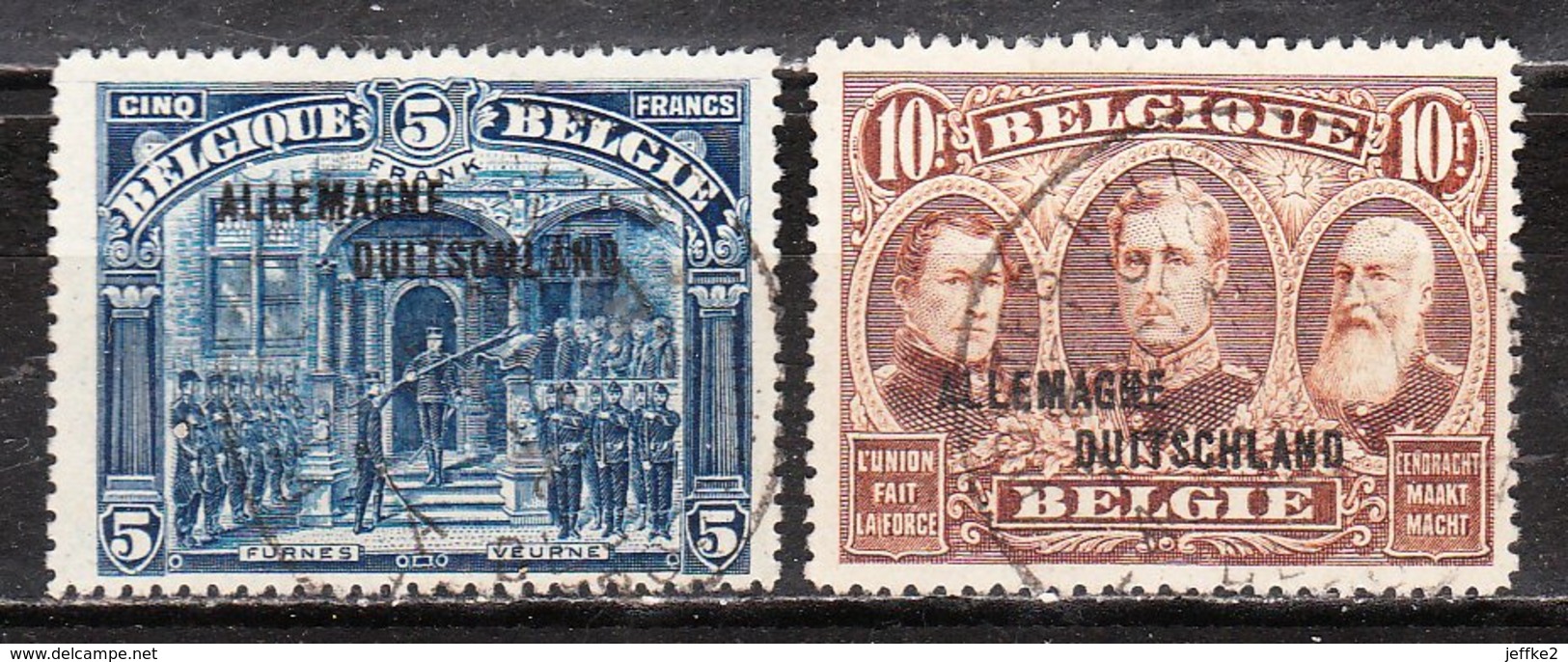 OC53/54  Timbres De 1915 Surchargé ALLEMAGNE-DUITSCHLAND - Bonnes Valeurs - Oblit. - LOOK!!!! - OC38/54 Belgische Bezetting In Duitsland