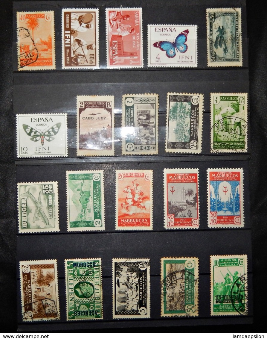 A86 MOROCCO MAROC MAROKKO LOT DE 20 TIMBRES DIFFERENTS - Marocco (1956-...)