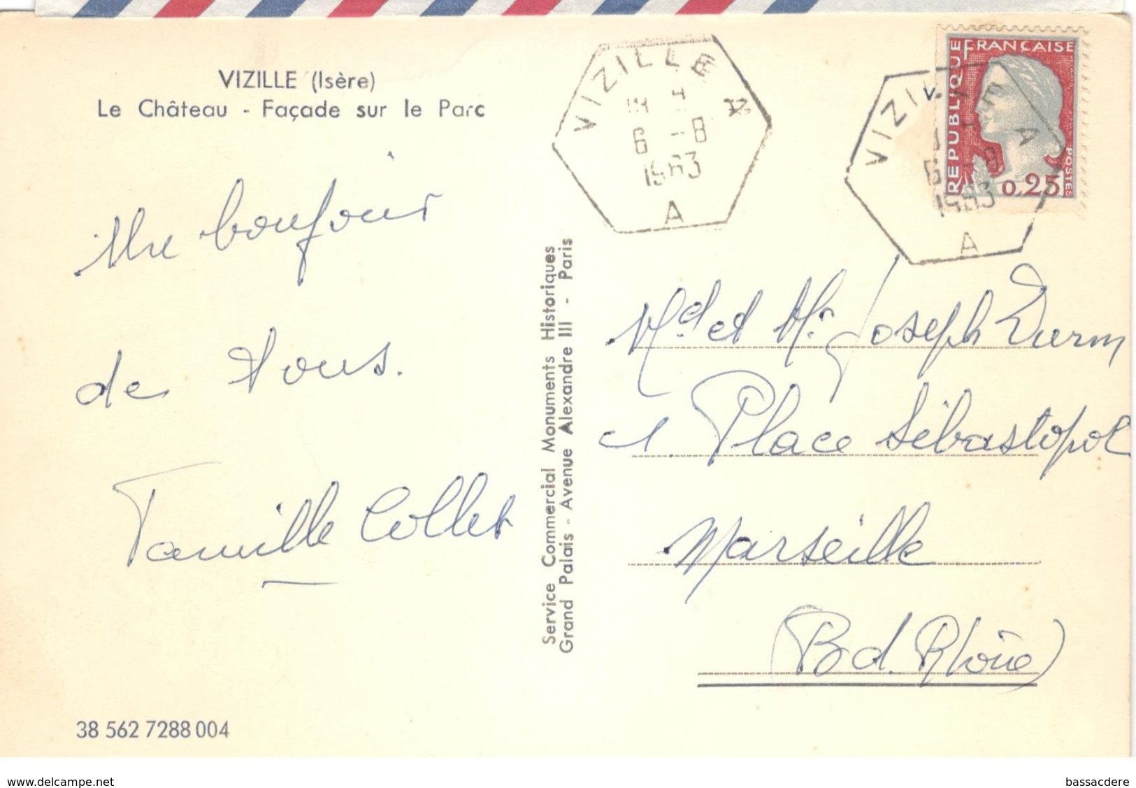 21617 - Recette Auxiliaire VIZILLE A - 1961-....