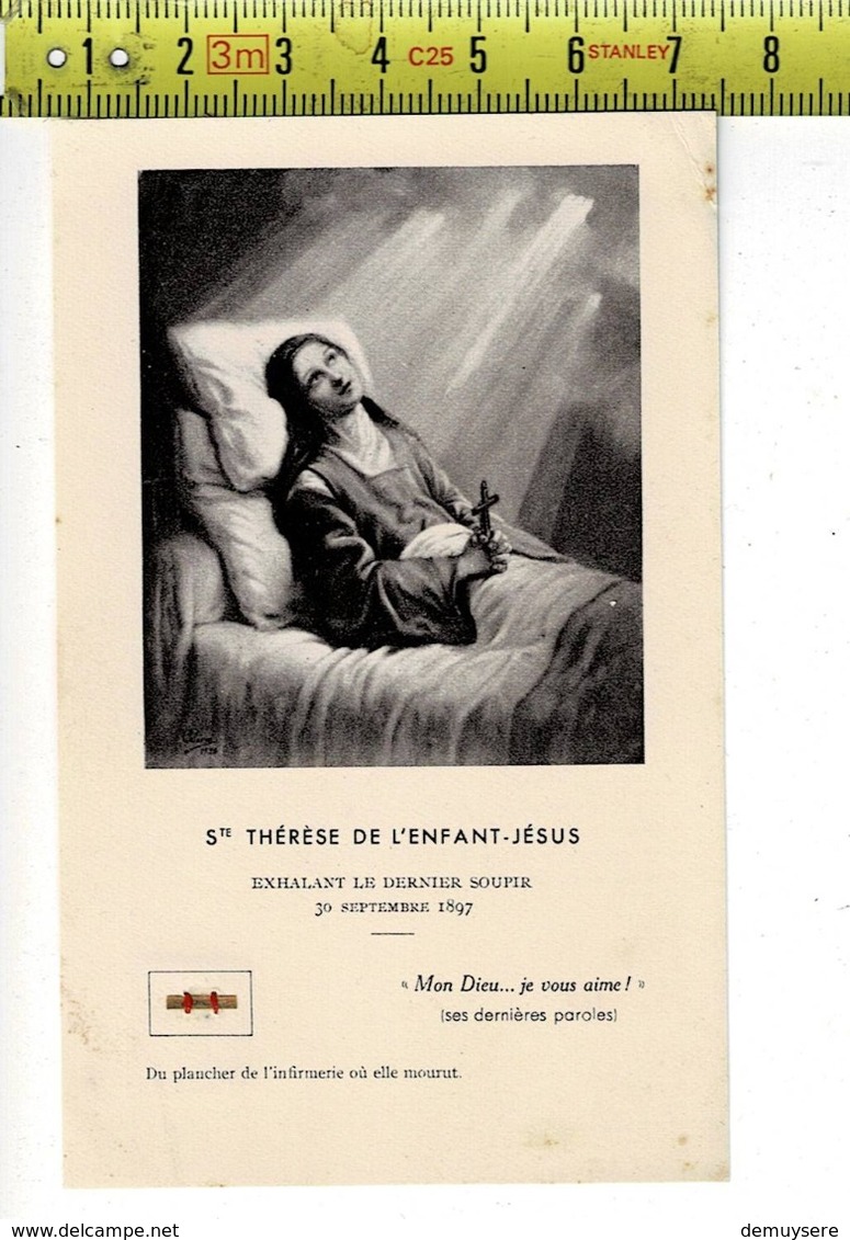 RELIQUE RELIKWIE - Ste THERESE DE L'ENFANT JESUS EXHALANT LE DERNIER SOUPIR - Santini