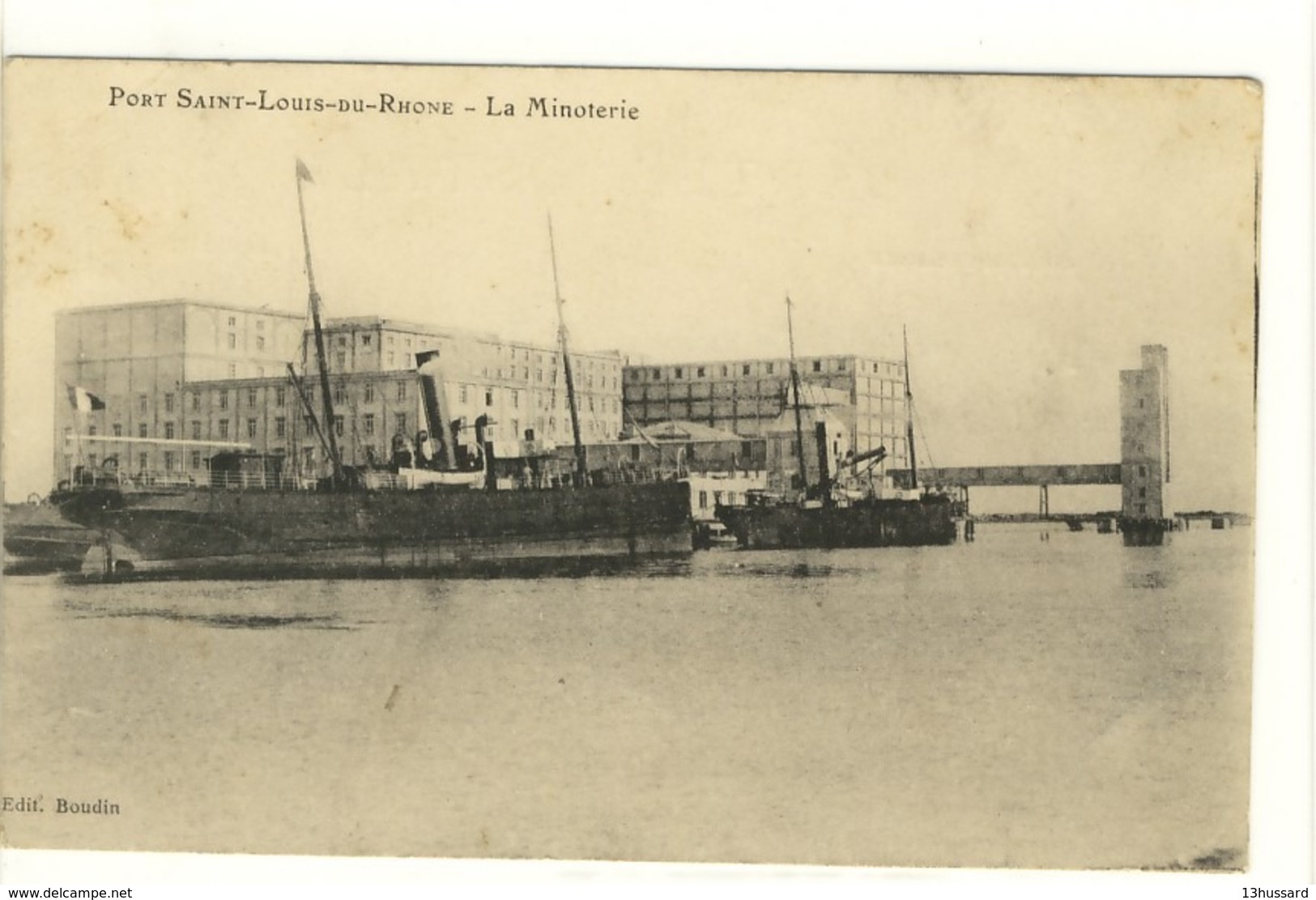 Carte Postale Ancienne Port Saint Louis Du Rhône - La Minoterie - Industrie, Bateau, Cargo - Saint-Louis-du-Rhône