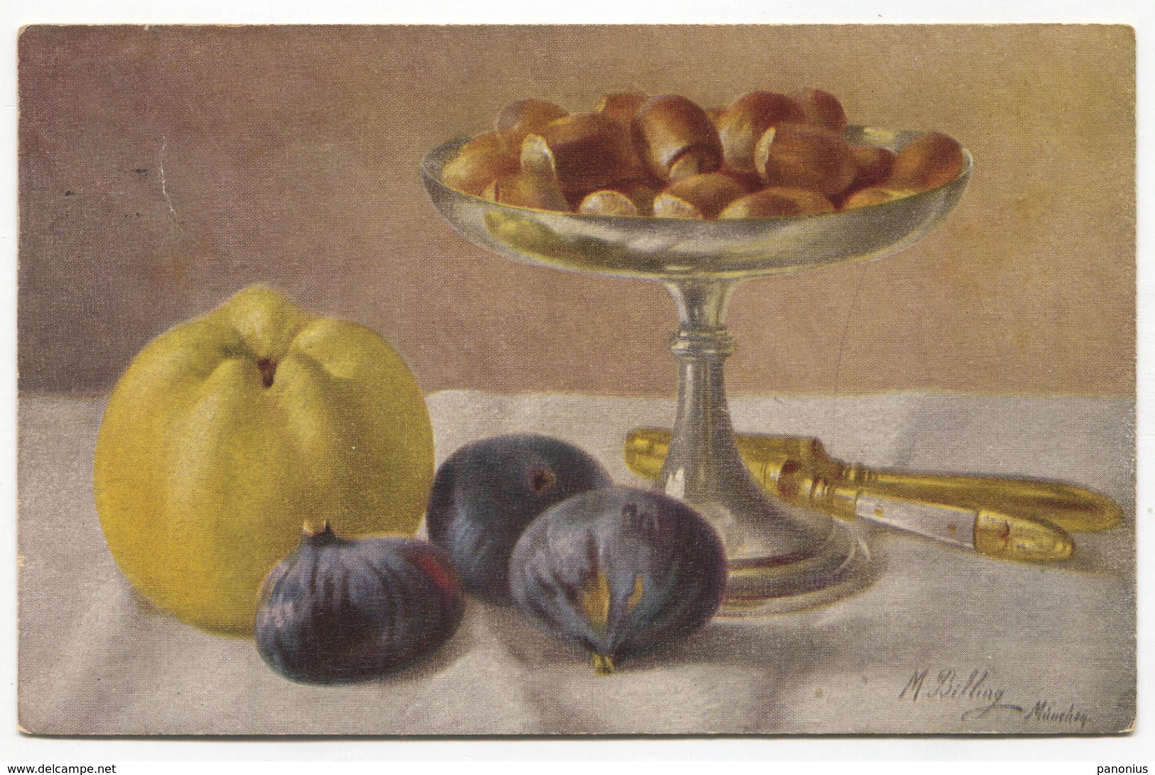 M. BILLING Painter - Still Life Stilleben, Art PC, Year 1920 - Billing, M.