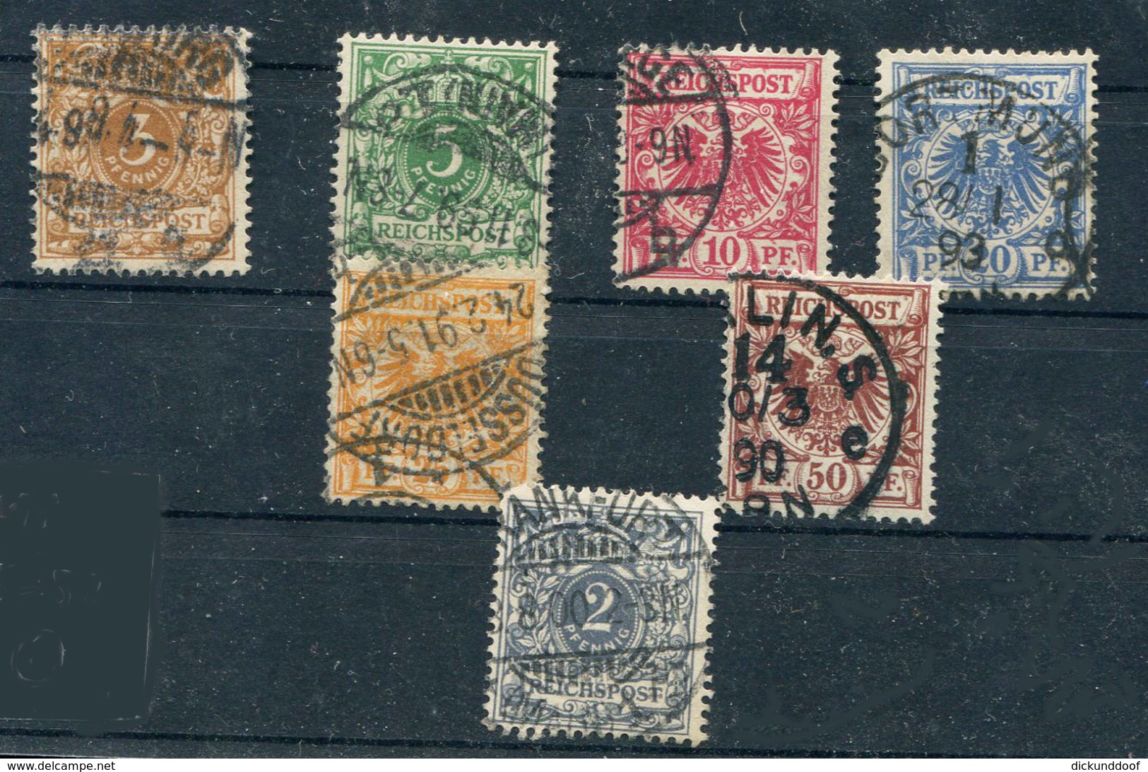 Deutsches Reich; Pfennige; 2 - 50 Pf; Mi. 45-52 Gestempelt / Used / Oblitéré - Oblitérés