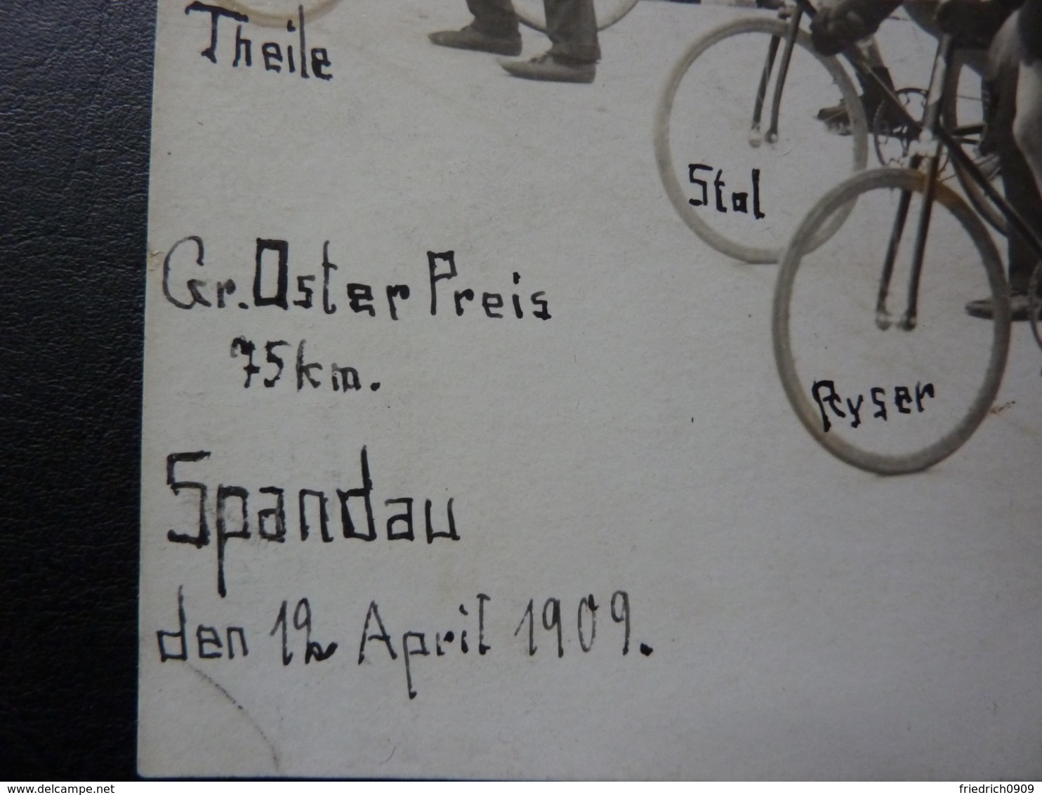 Osterpreis 1909 Berlin Mit Theile Stol Ryser Stellbrink  Cyclisme Radrennen Radsport  Cycling Velo Radfahrer - Cyclisme