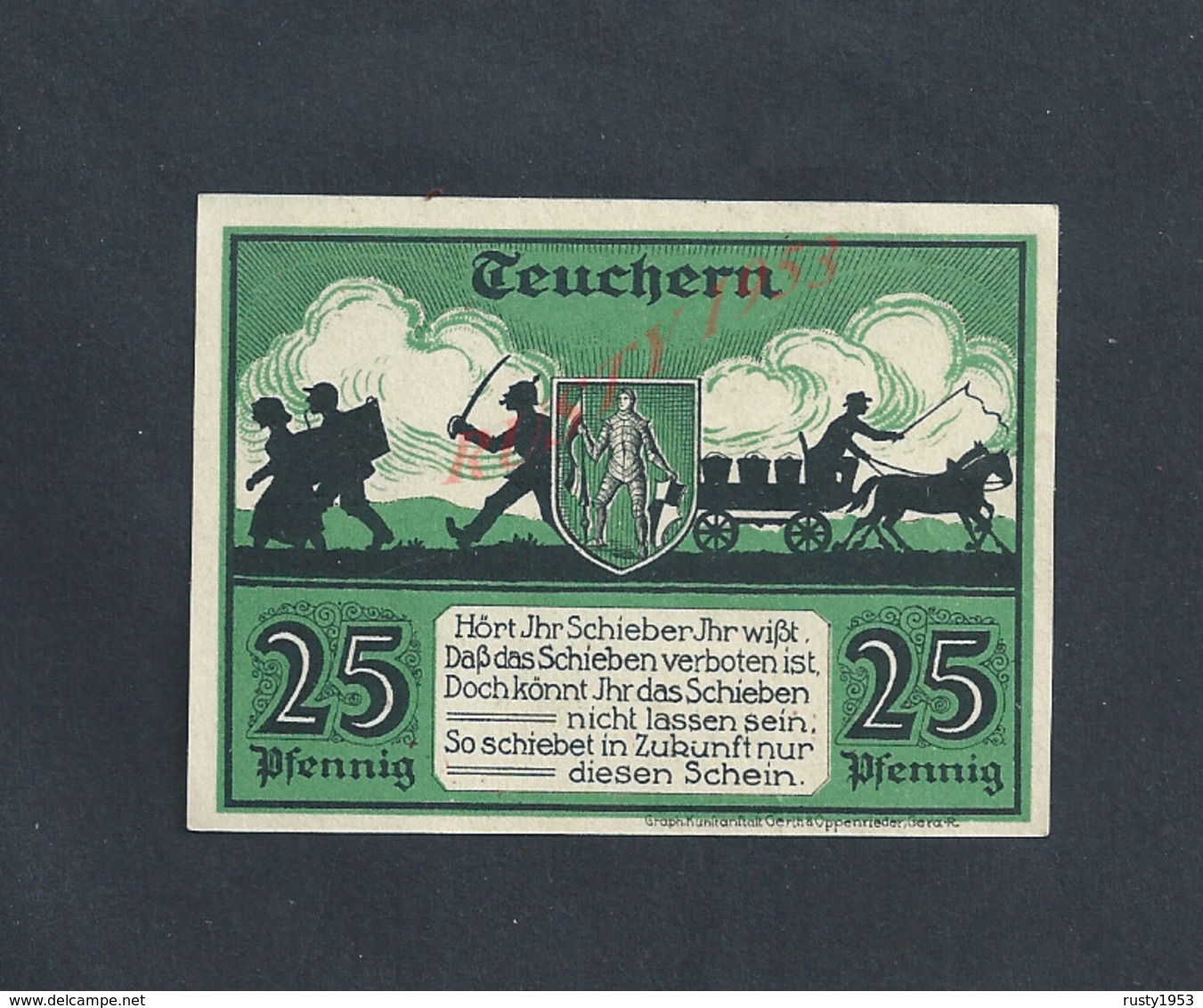 ALLEMAGNE BILLET DE BANQUE DE 1921 : - Bank & Versicherung