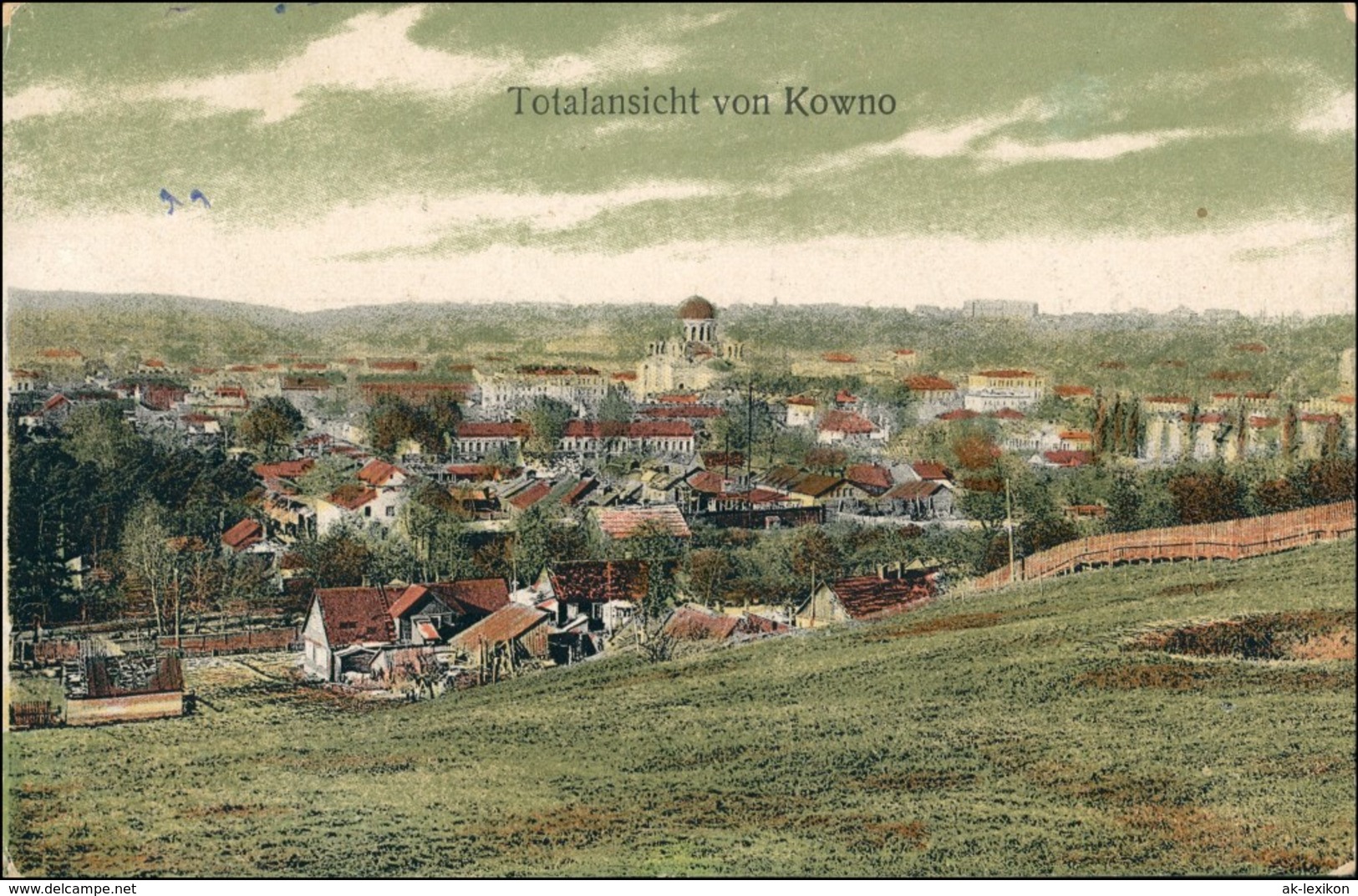 Kaunas Kowno (&#1050;&#1086;&#1118;&#1085;&#1072;) Blick Auf Die Stadt 1913 - Lituanie