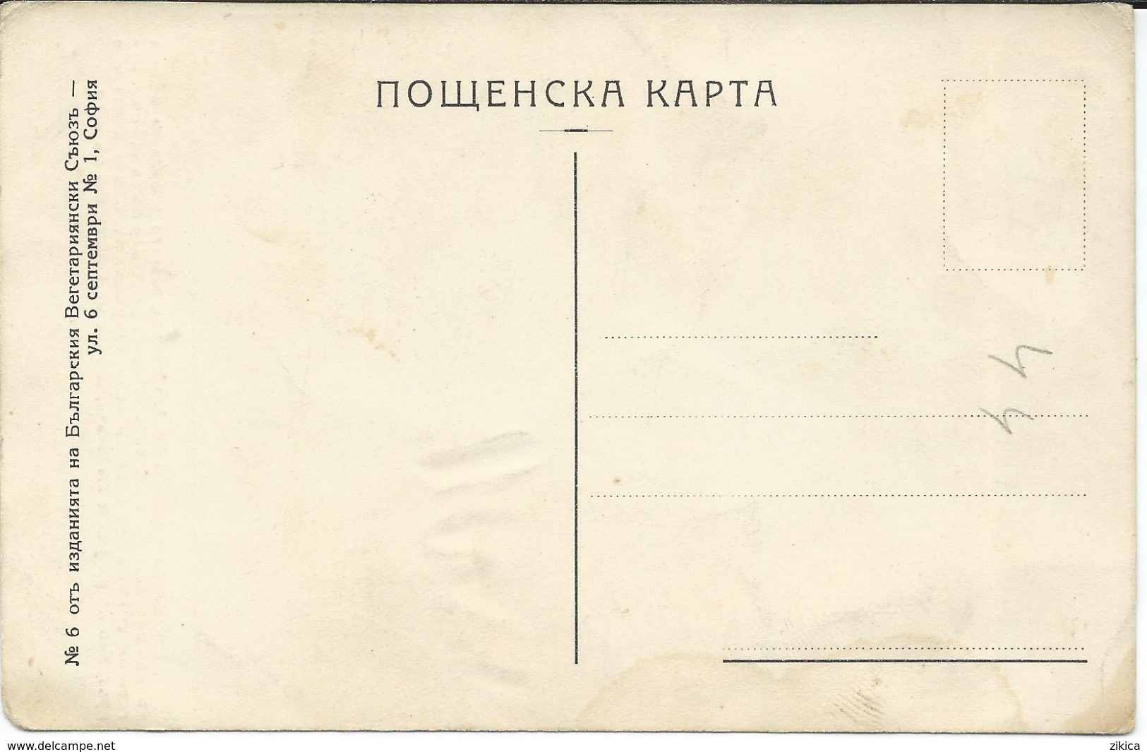 Leo Tolstoy - Russian Writer - Old Postcard - Edition : Union Of Vegetarians Of Bulgaria - Vegetarianism - Autres & Non Classés
