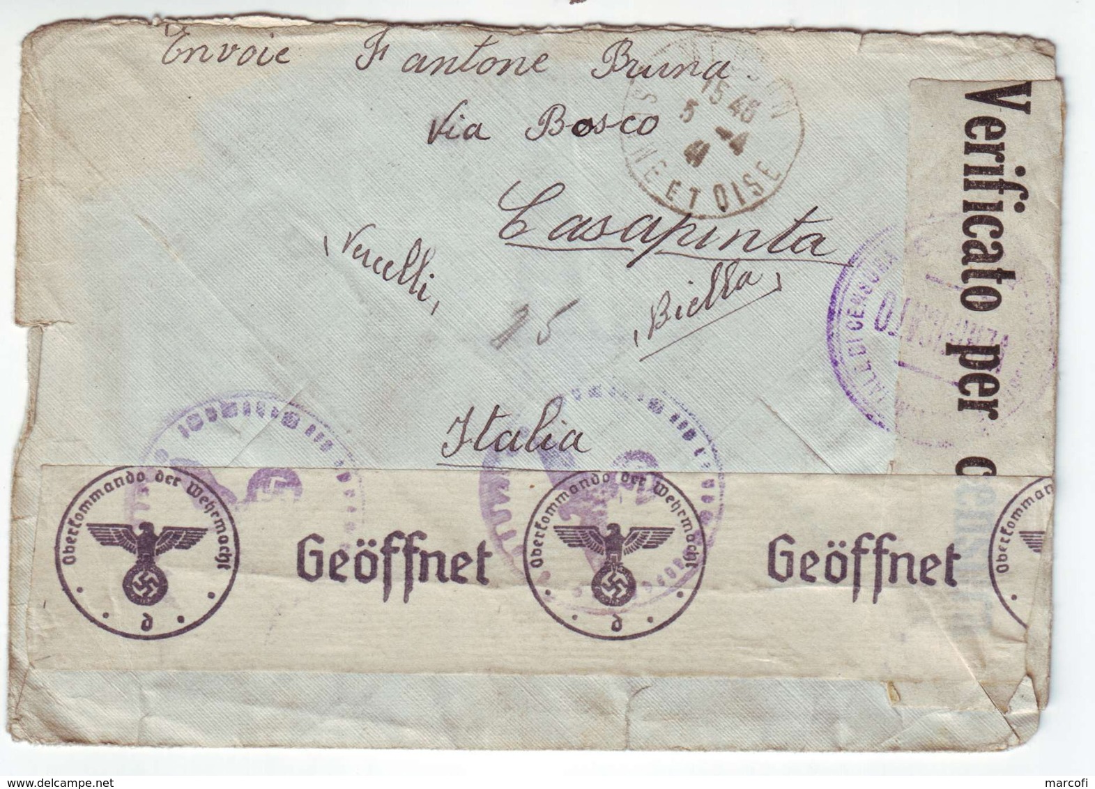 lot de 11 lettres censurées 2e guerre mondiale (1940-1945)