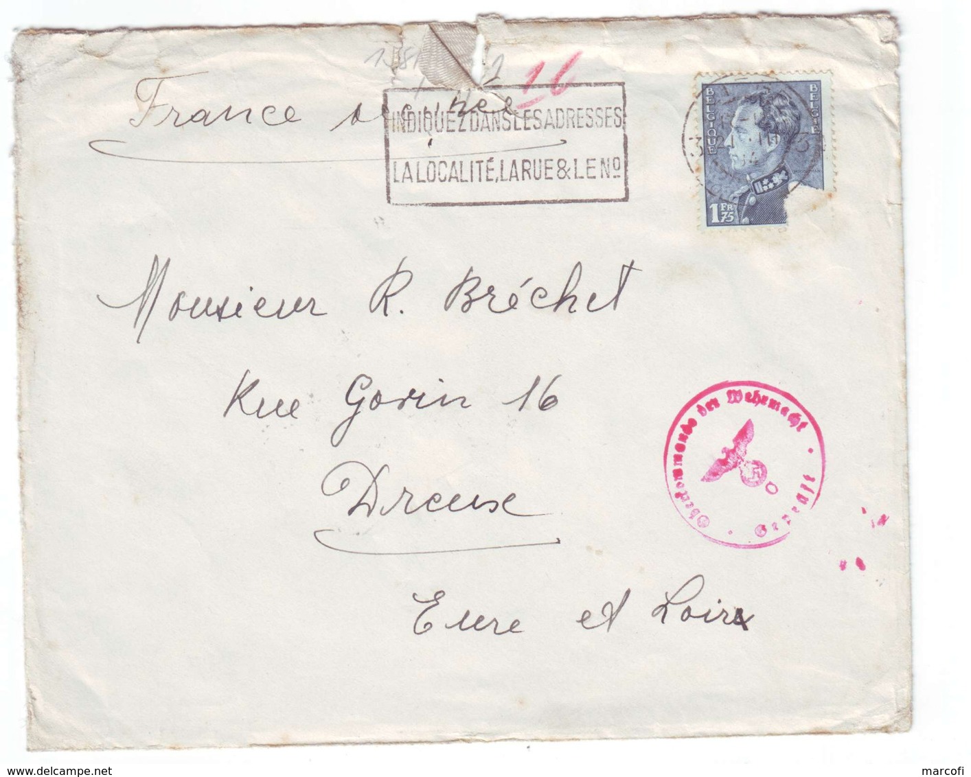 lot de 11 lettres censurées 2e guerre mondiale (1940-1945)