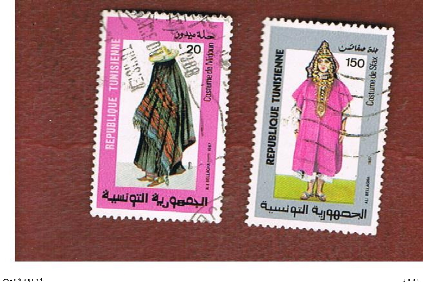 TUNISIA - SG 1137.1139  -    1987  COSTUMES  - USED ° - Tunisia (1956-...)