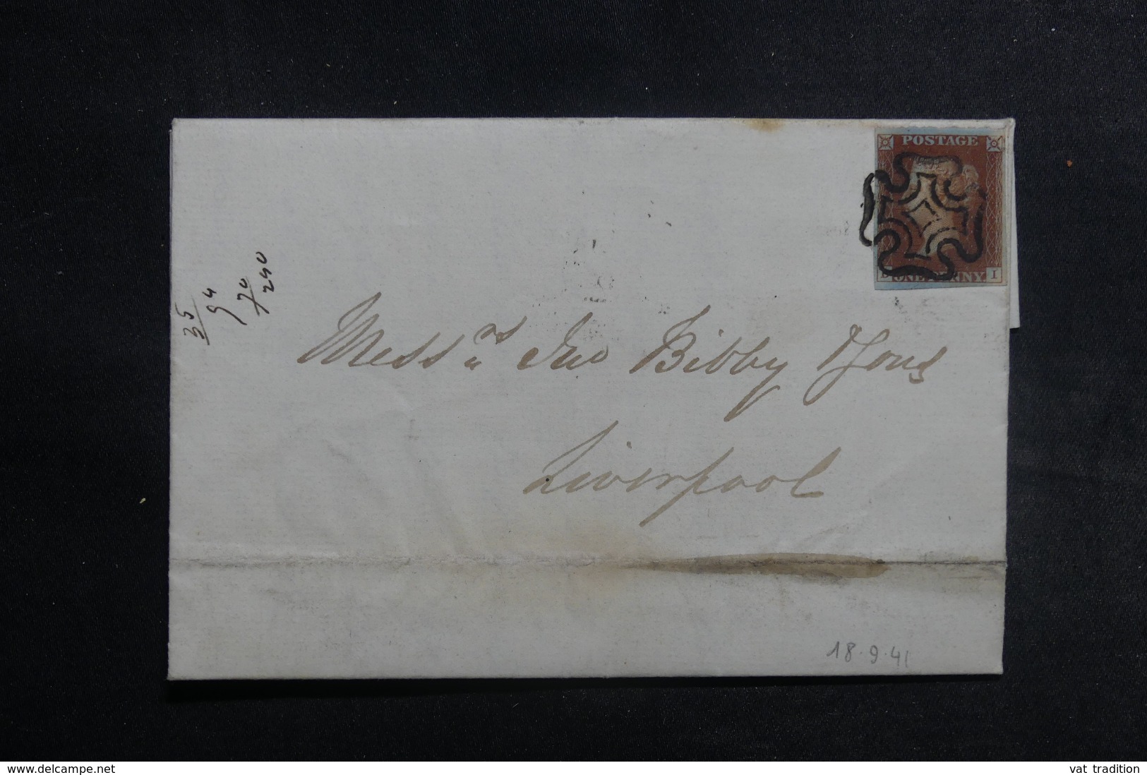 ROYAUME UNI - Affranchissement N°3 Sur Lettre Pour Liverpool En 1841, Oblitération De St. Helens Au Verso - L 41934 - Covers & Documents