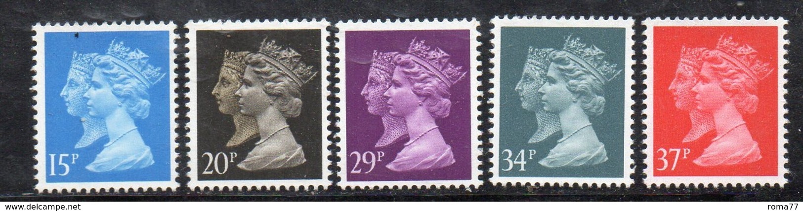 APR2466 - GRAN BRETAGNA 1990, Machine Unificato Serie 1431/1435  ***  MNH  (2380A). - Unused Stamps