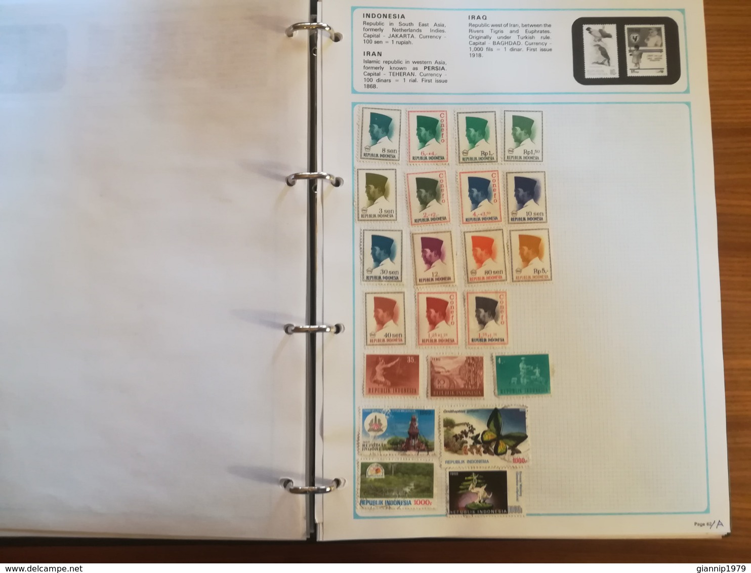 ALBUM FRANCOBOLLI STAMPS MONDO WORLD  USED OBLITERE LOTTO LOT ATTACCATI SU SCHEDE RACCOGLITORE