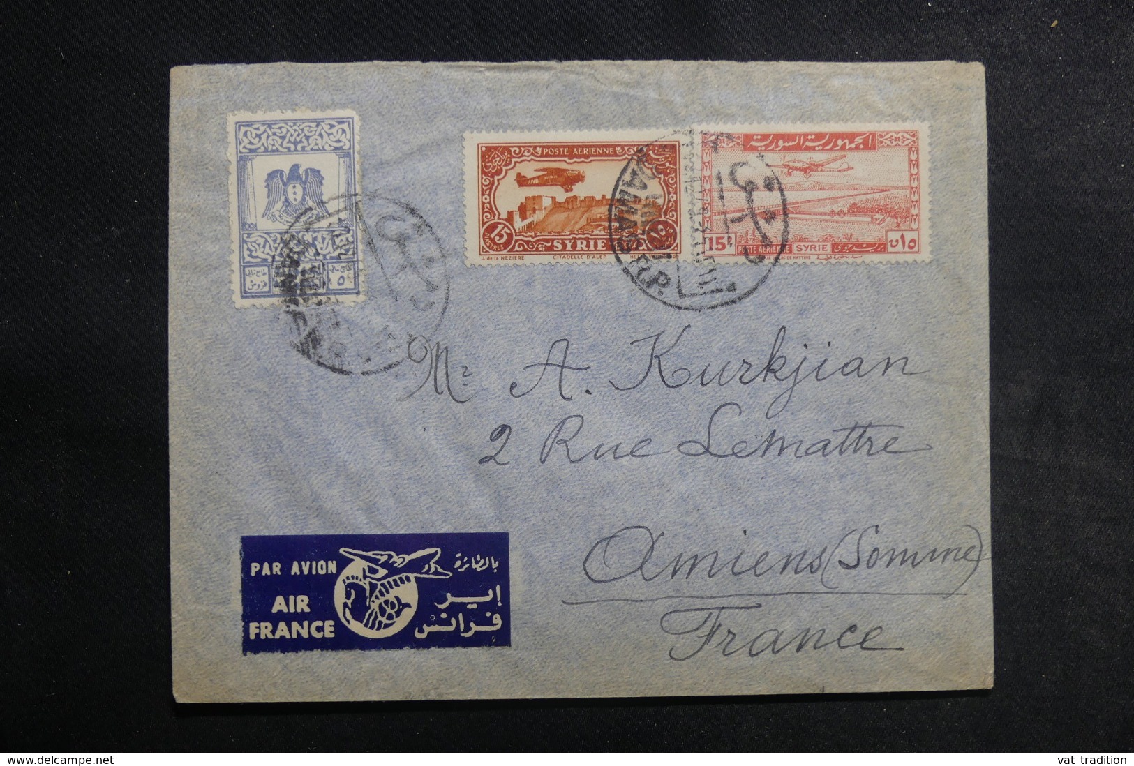 SYRIE - Enveloppe De Damas Pour La France En 1949, Affranchissement Recto Et Verso Plaisant - L 41947 - Syrie