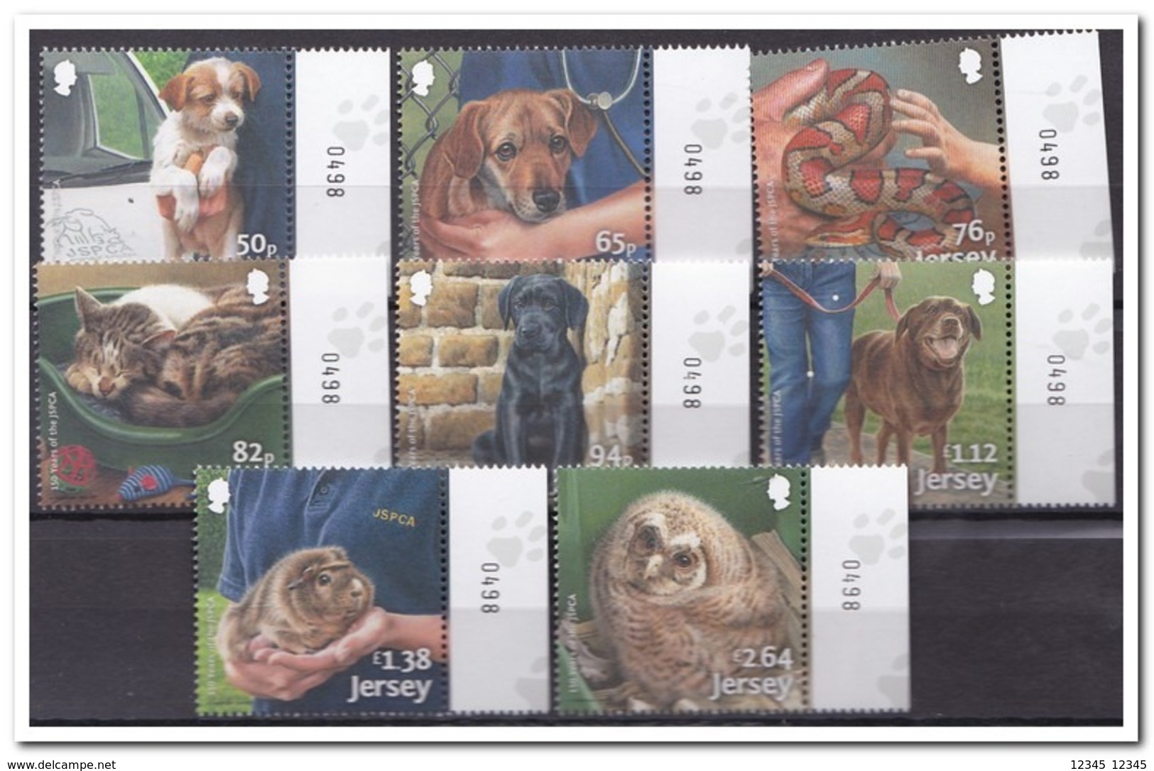 Jersey 2018, Postfris MNH, Pets, Owl, Snake - Unused Stamps