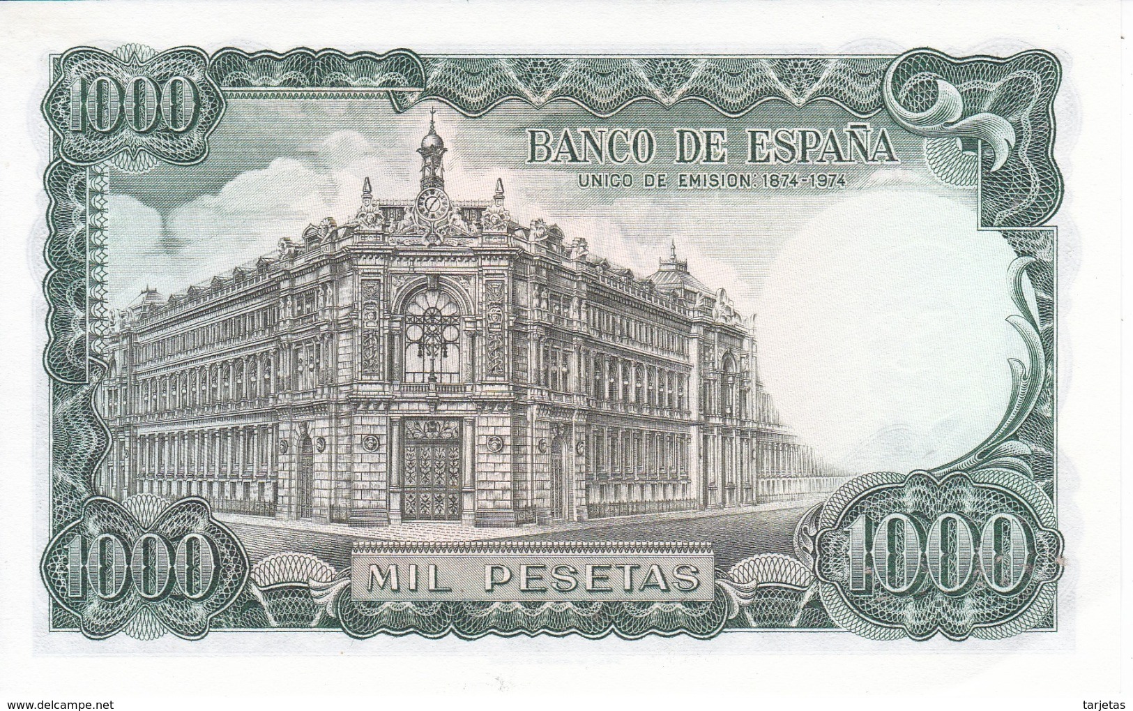 BILLETE DE 1000 PTAS DEL AÑO 1971 ECHEGARAY SERIE H SIN CIRCULAR Esquina Doblada - 1000 Pesetas