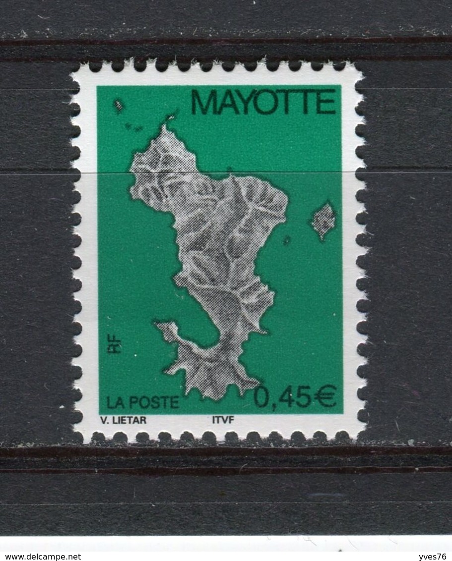 MAYOTTE - Y&T N° 165** - MNH - Carte De L'île - Neufs