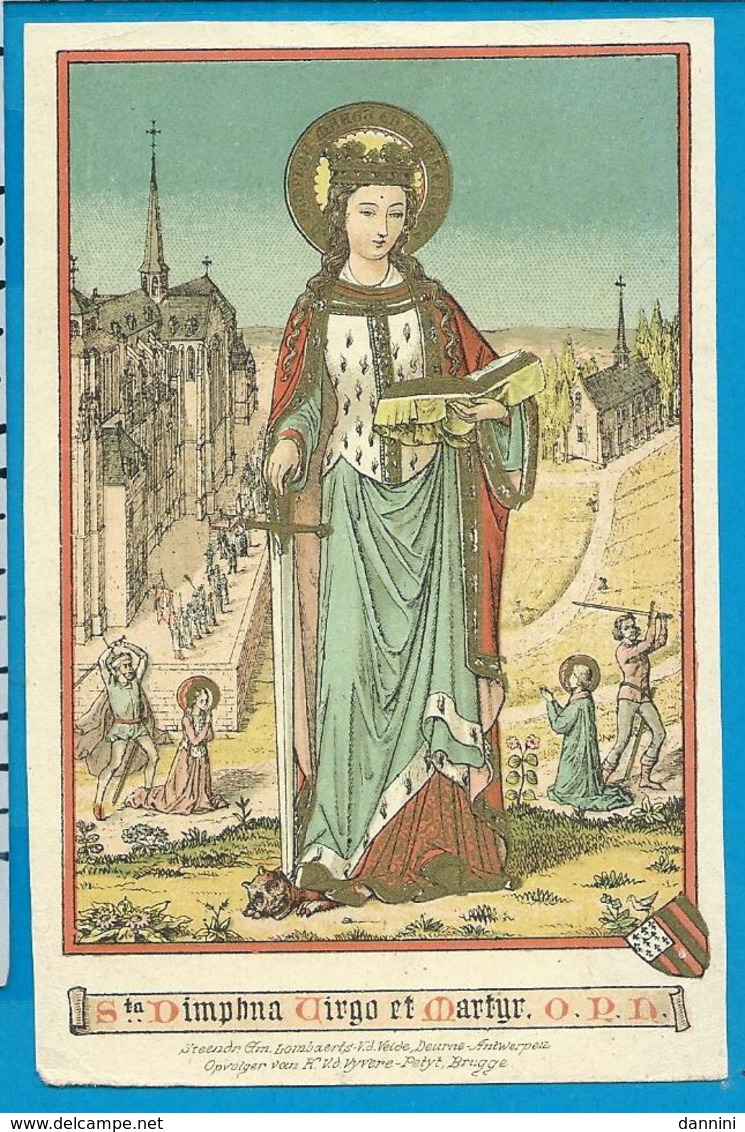 Holycard    K. Van De Vyvere - Petyt    St. Dimphna - Imágenes Religiosas