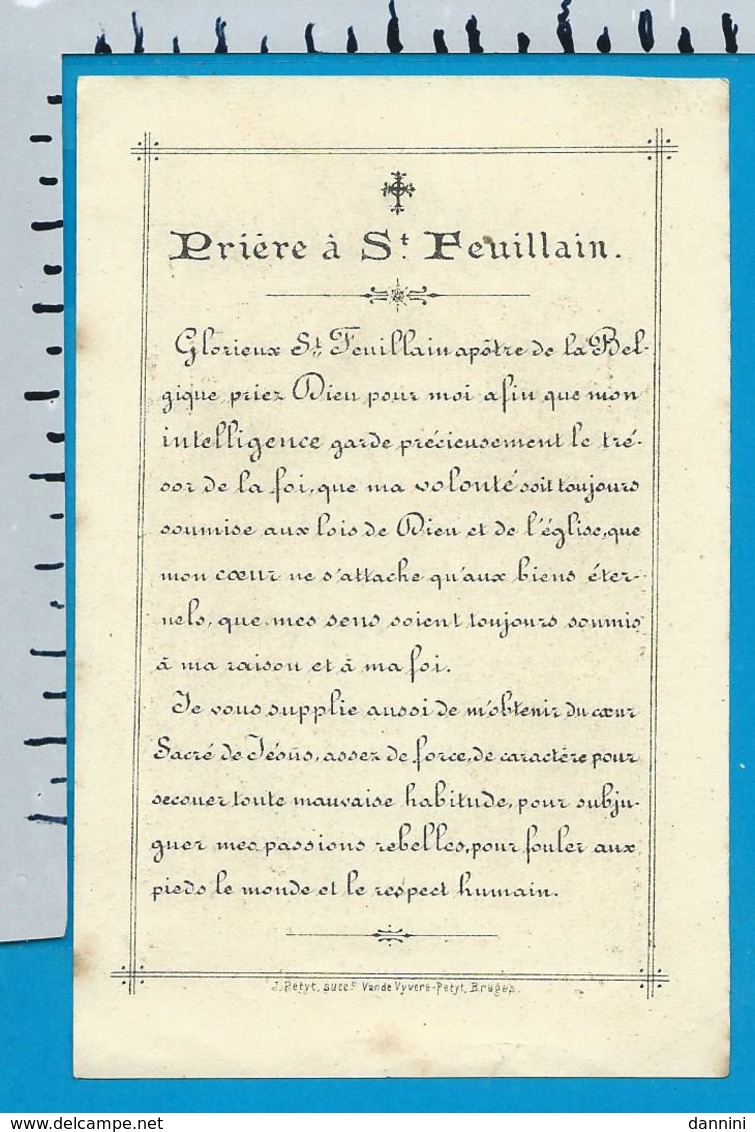 Holycard    K. Van De Vyvere - Petyt    St. Feuillain   De Fosses - Devotion Images