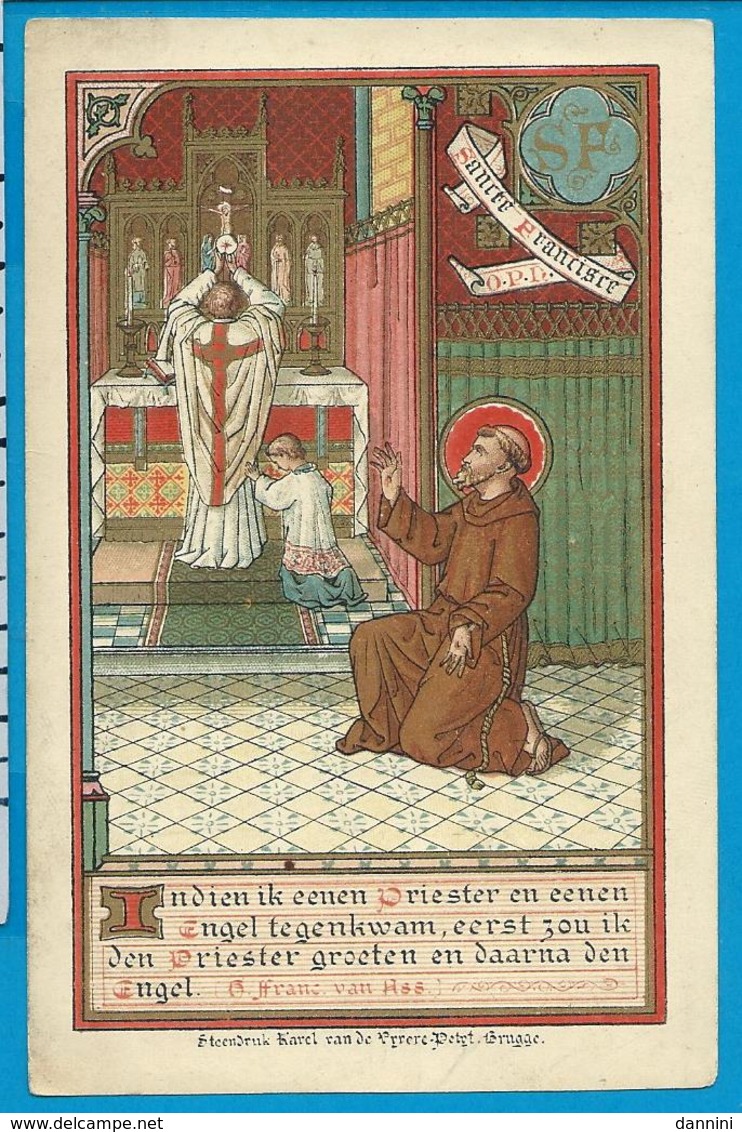 Holycard    K. Van De Vyvere - Petyt    St. Franciscus   Benoit   Brugge - Images Religieuses