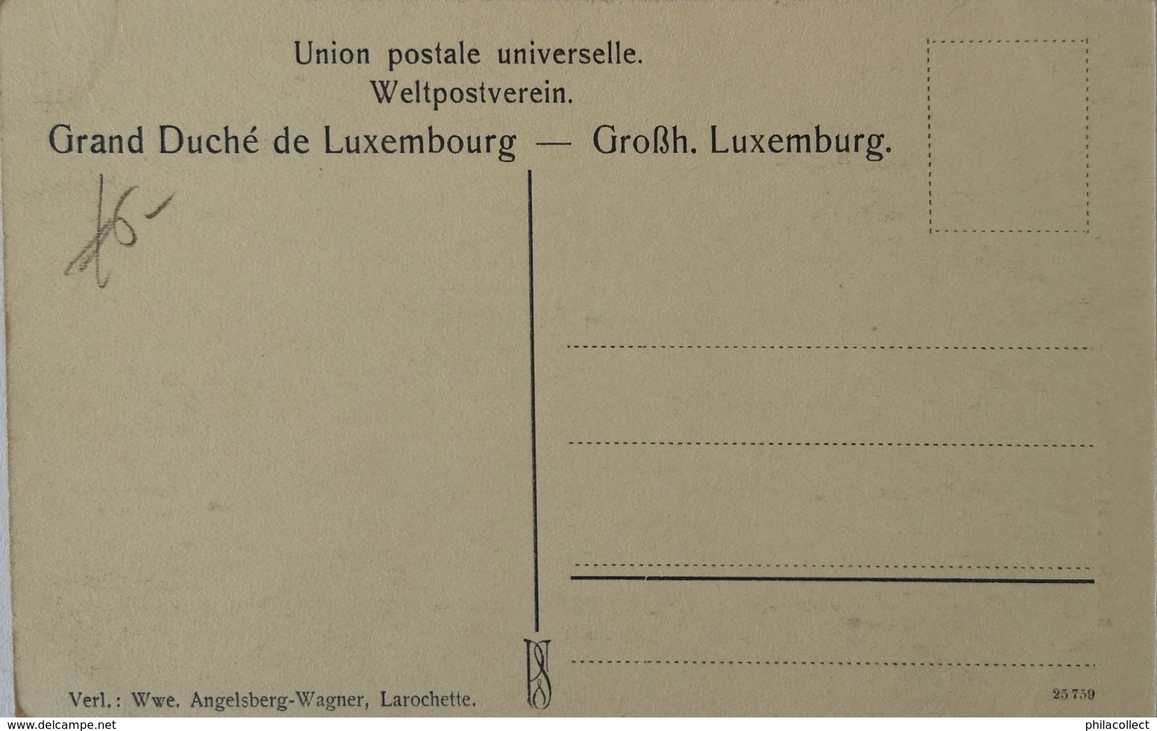 Larochette (G-D Luxembourg) Rue 19?? Ed. WWE. Angelsberg-Wagner - Larochette