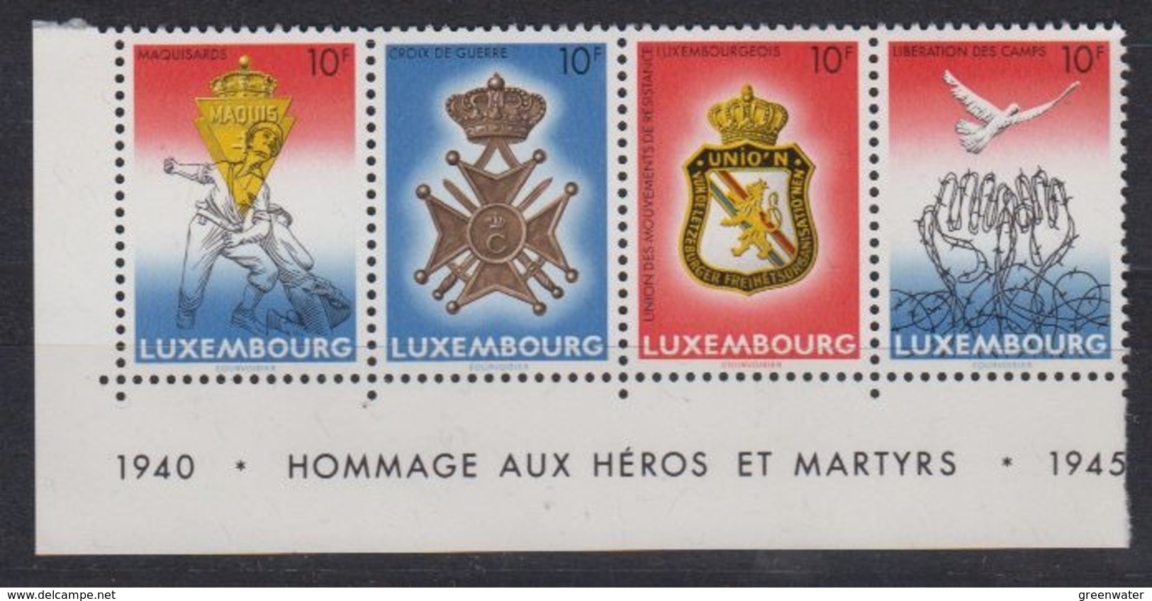 Luxemburg 1985 Héros & Martyrs 4v From M/s  ** Mnh (44472) - Ongebruikt