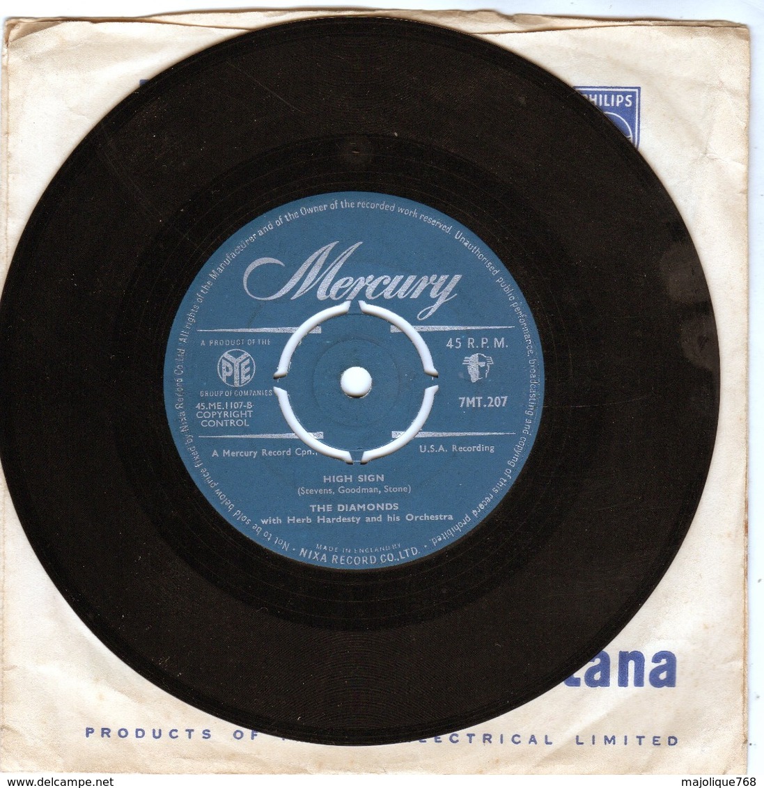 The Diamonds - Don't Let Me Down - High Sign - Mercury 7MT.207 - 1958 - Rock