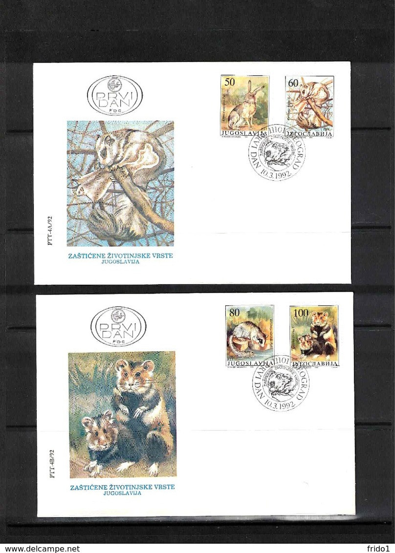 Jugoslawien / Yugoslavia 1991 Animals - Rodents FDC - Nager